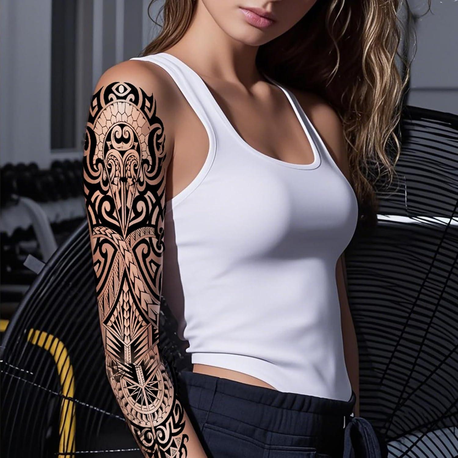 6 Hojas Tatuajes Temporales Totem Negro KOTBS - Manga Completa