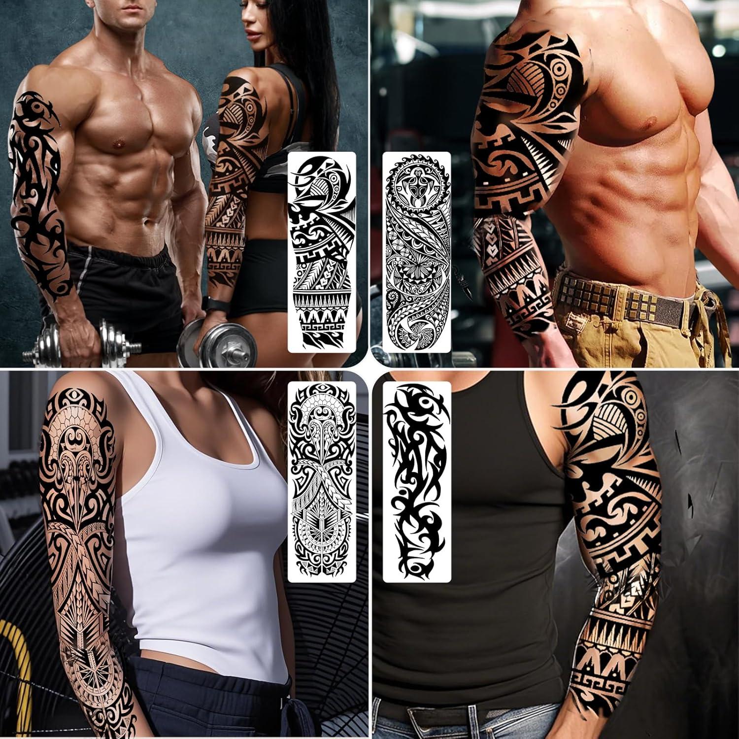 6 Hojas Tatuajes Temporales Totem Negro KOTBS - Manga Completa