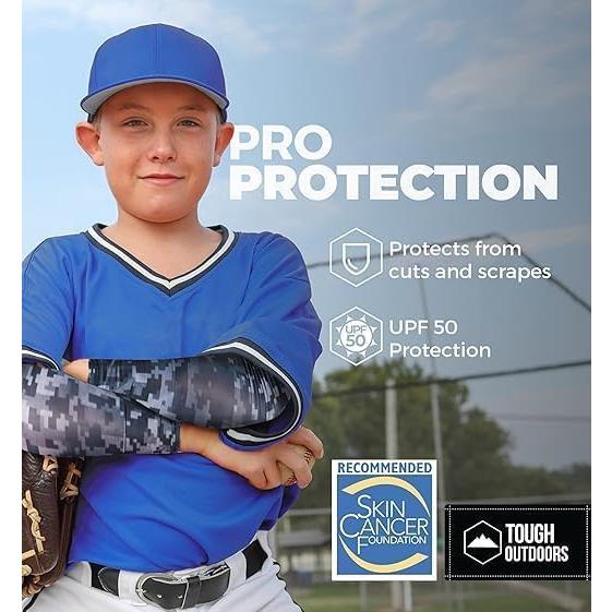 Manguitas de compresión Tough para brazos - Camuflaje 18-20 cm