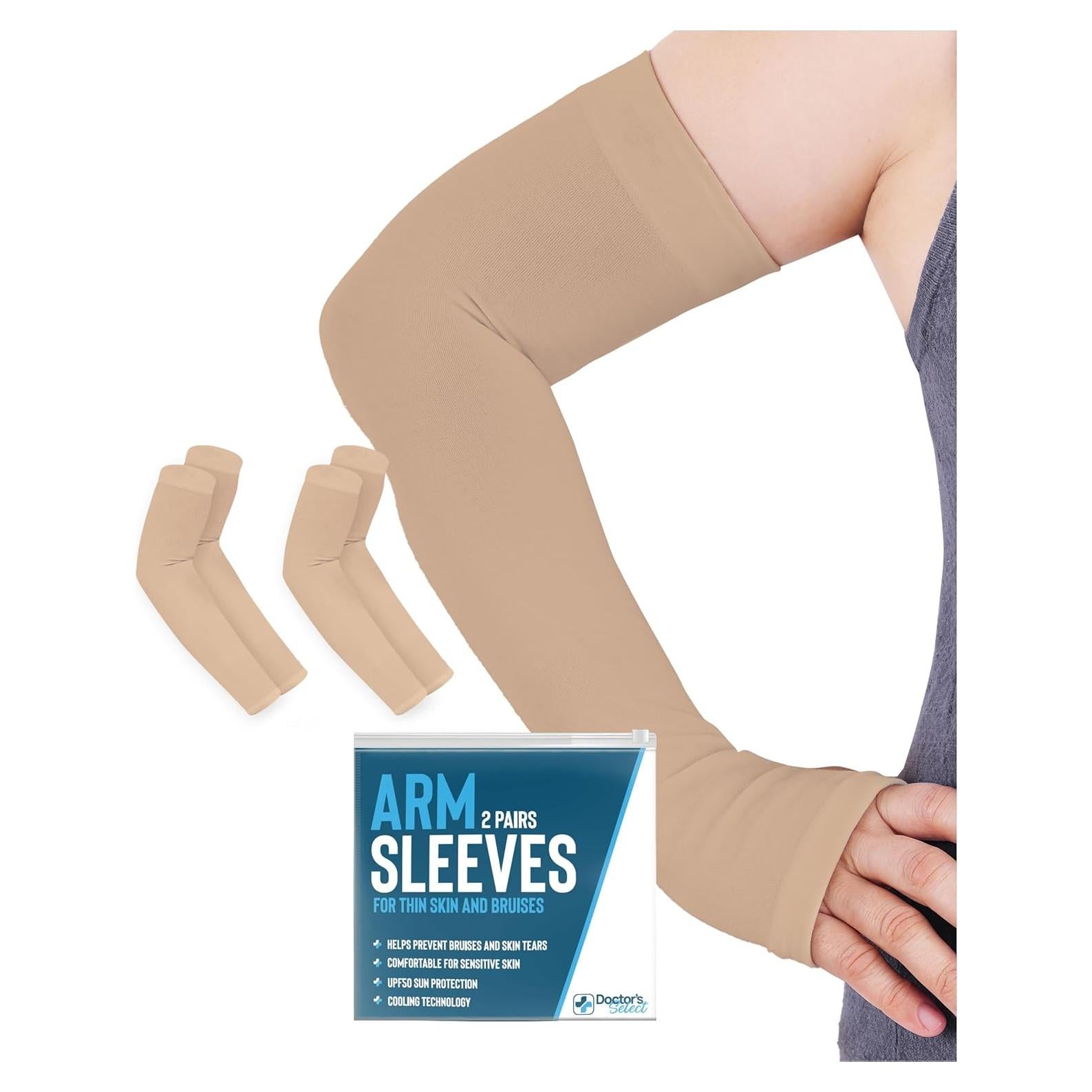 Protectores de brazos Doctor's Select UPF 50 para piel delgada - 2 pares