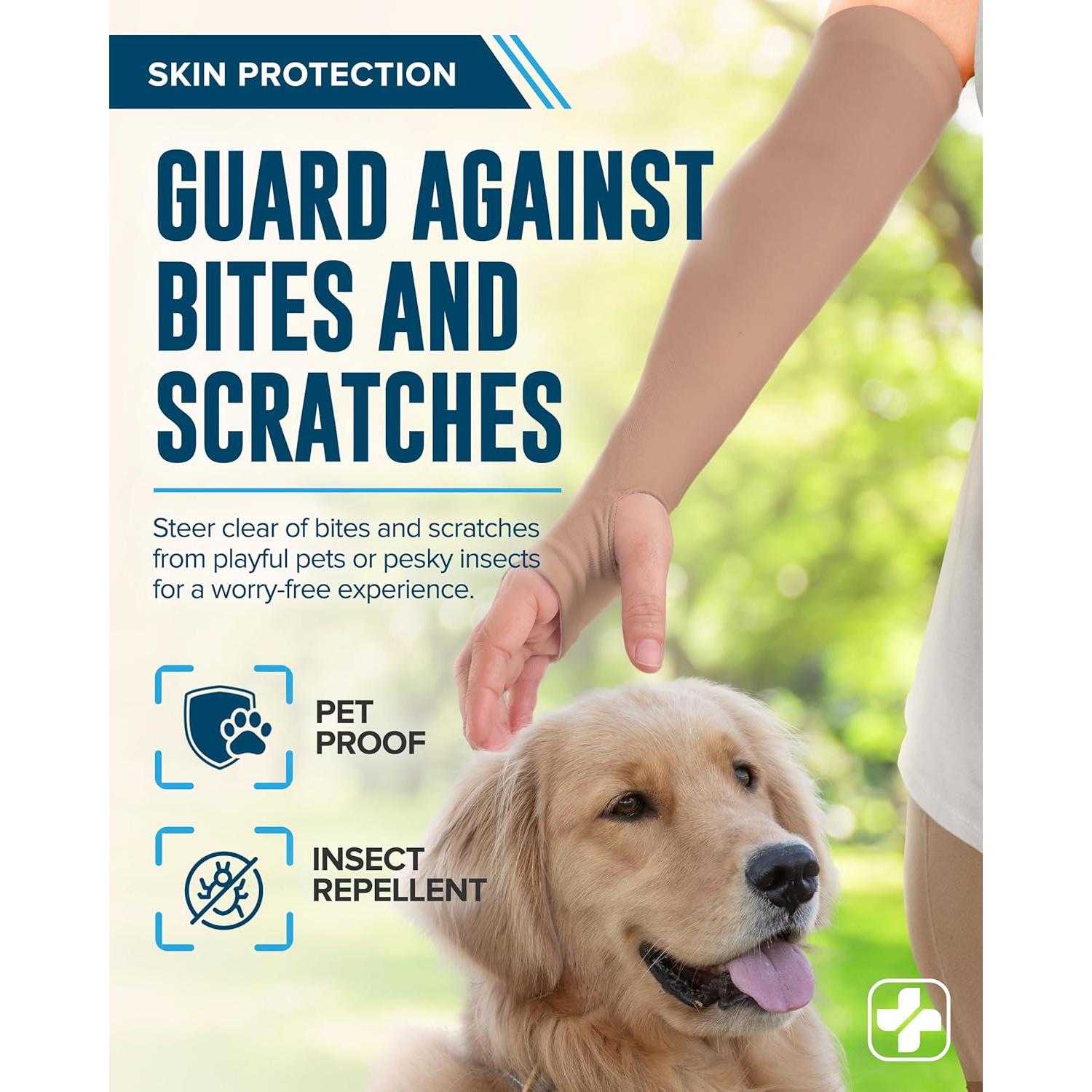 Protectores de brazos Doctor's Select UPF 50 para piel delgada - 2 pares