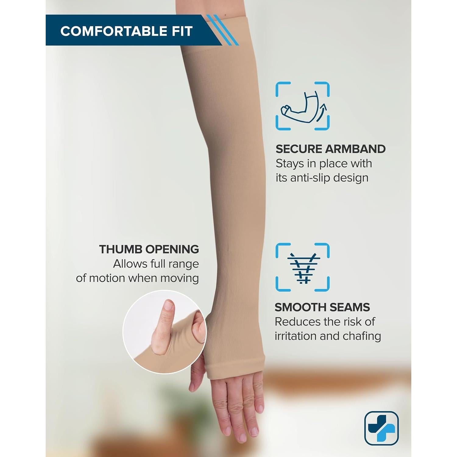 Protectores de brazos Doctor's Select UPF 50 para piel delgada - 2 pares