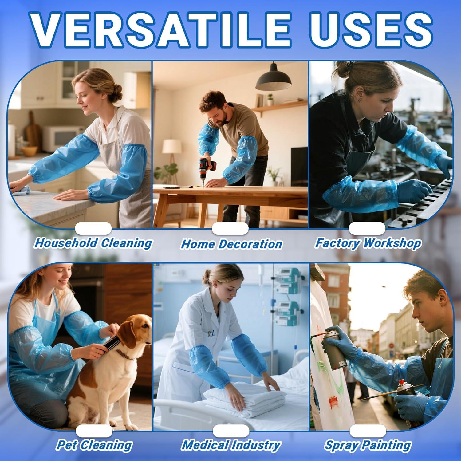 Mangas desechables RAINFLOW para brazos - 100 piezas impermeables