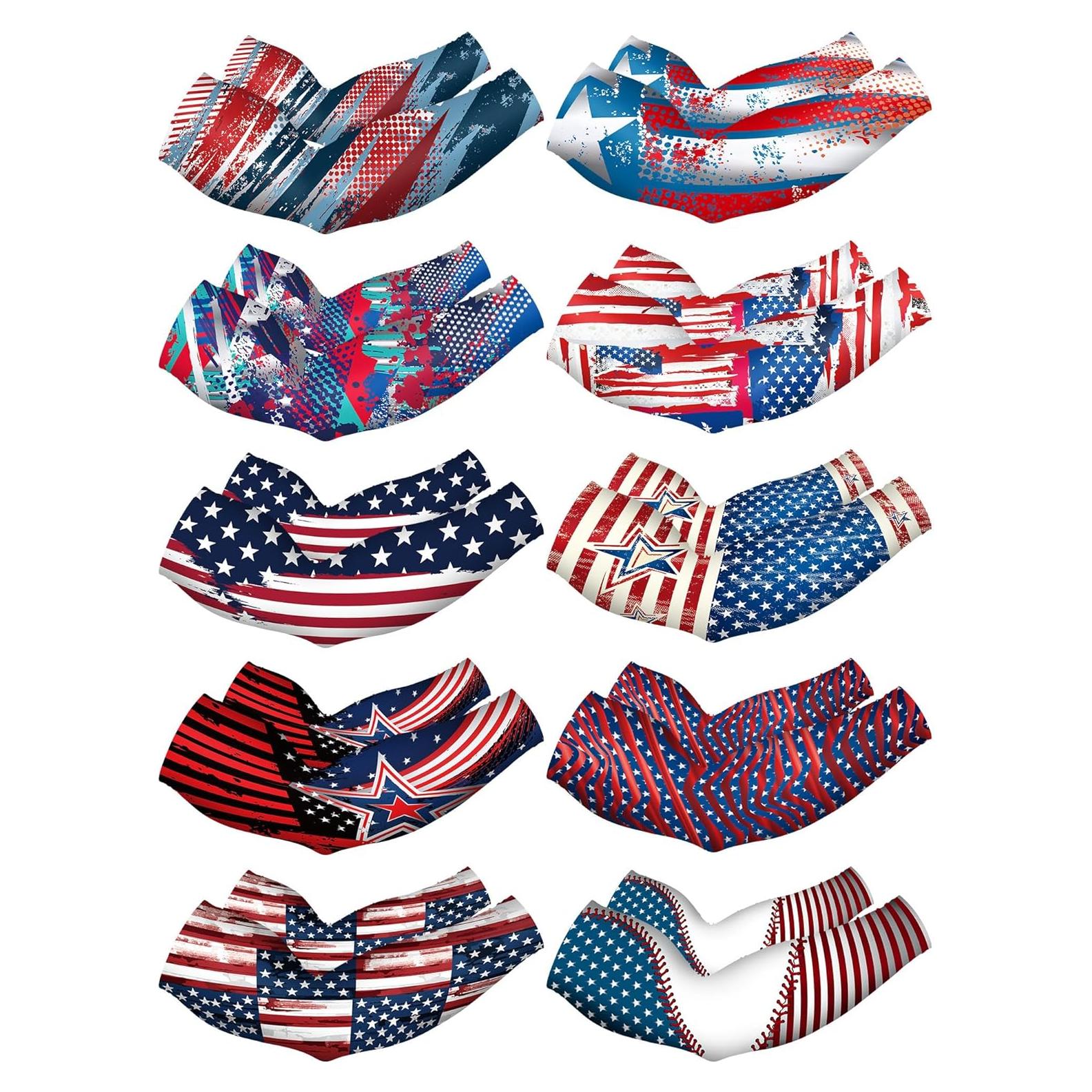 10 Pares Mangas de Protección Solar UV Unisex - Poliester L