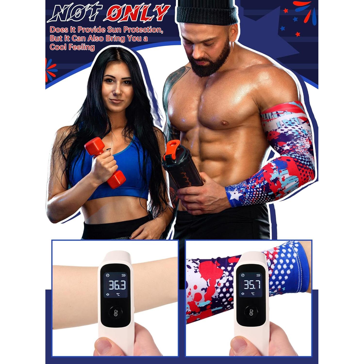 10 Pares Mangas de Protección Solar UV Unisex - Poliester L