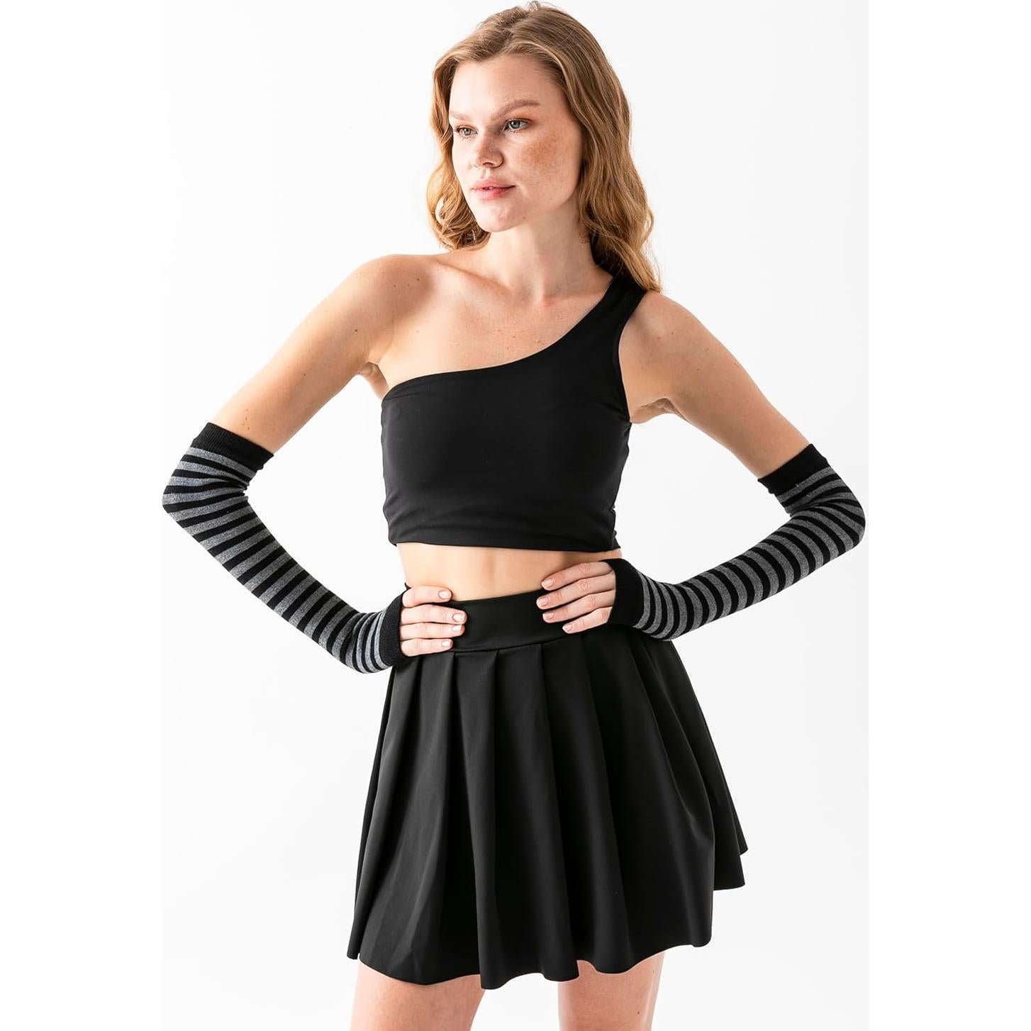 Mangas Calentadoras de Bambú Causa Forcia - Negro y Gris