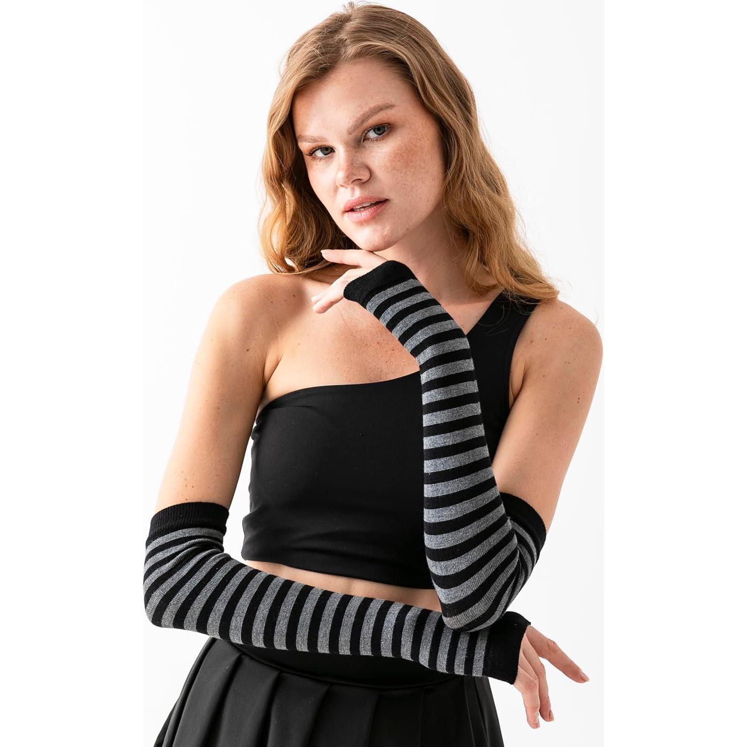 Mangas Calentadoras de Bambú Causa Forcia - Negro y Gris