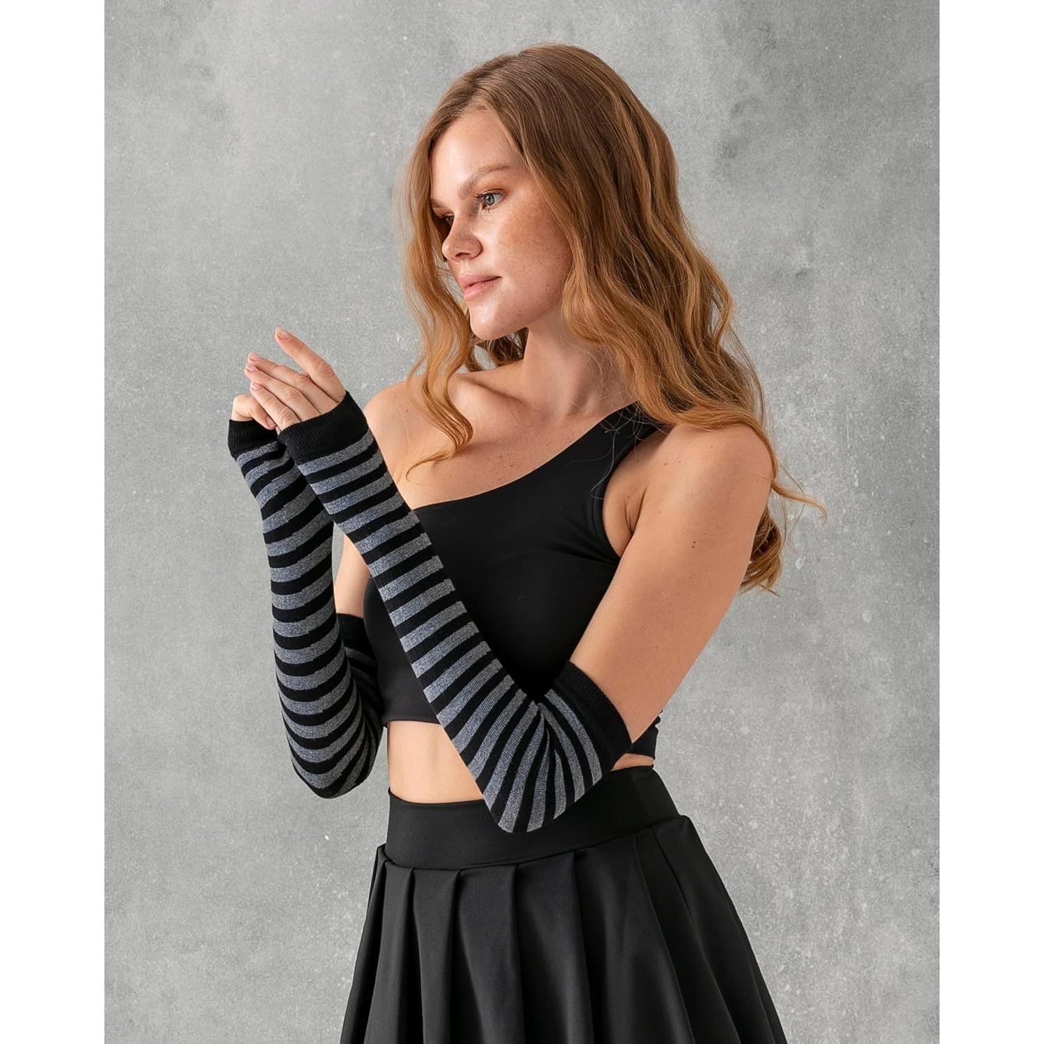 Mangas Calentadoras de Bambú Causa Forcia - Negro y Gris