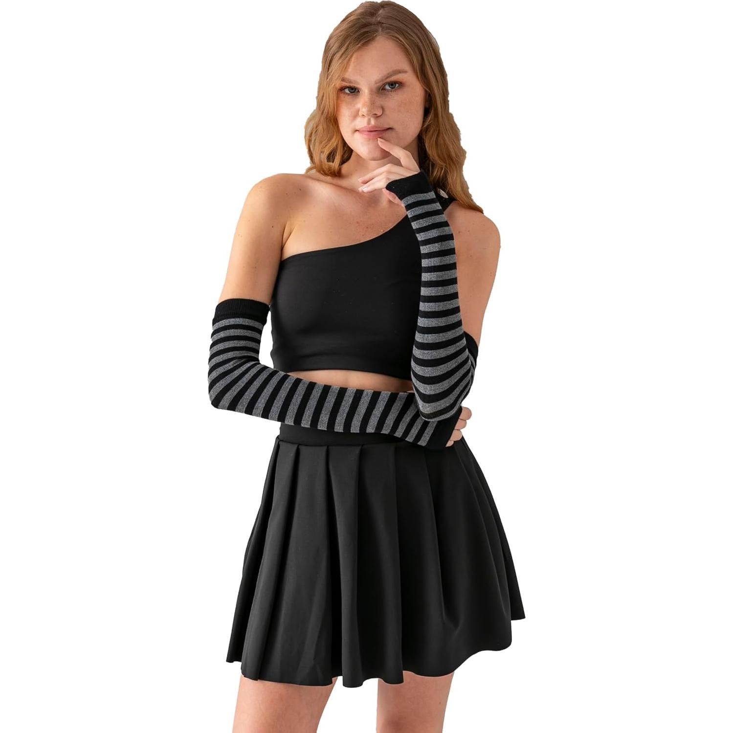 Mangas Calentadoras de Bambú Causa Forcia - Negro y Gris