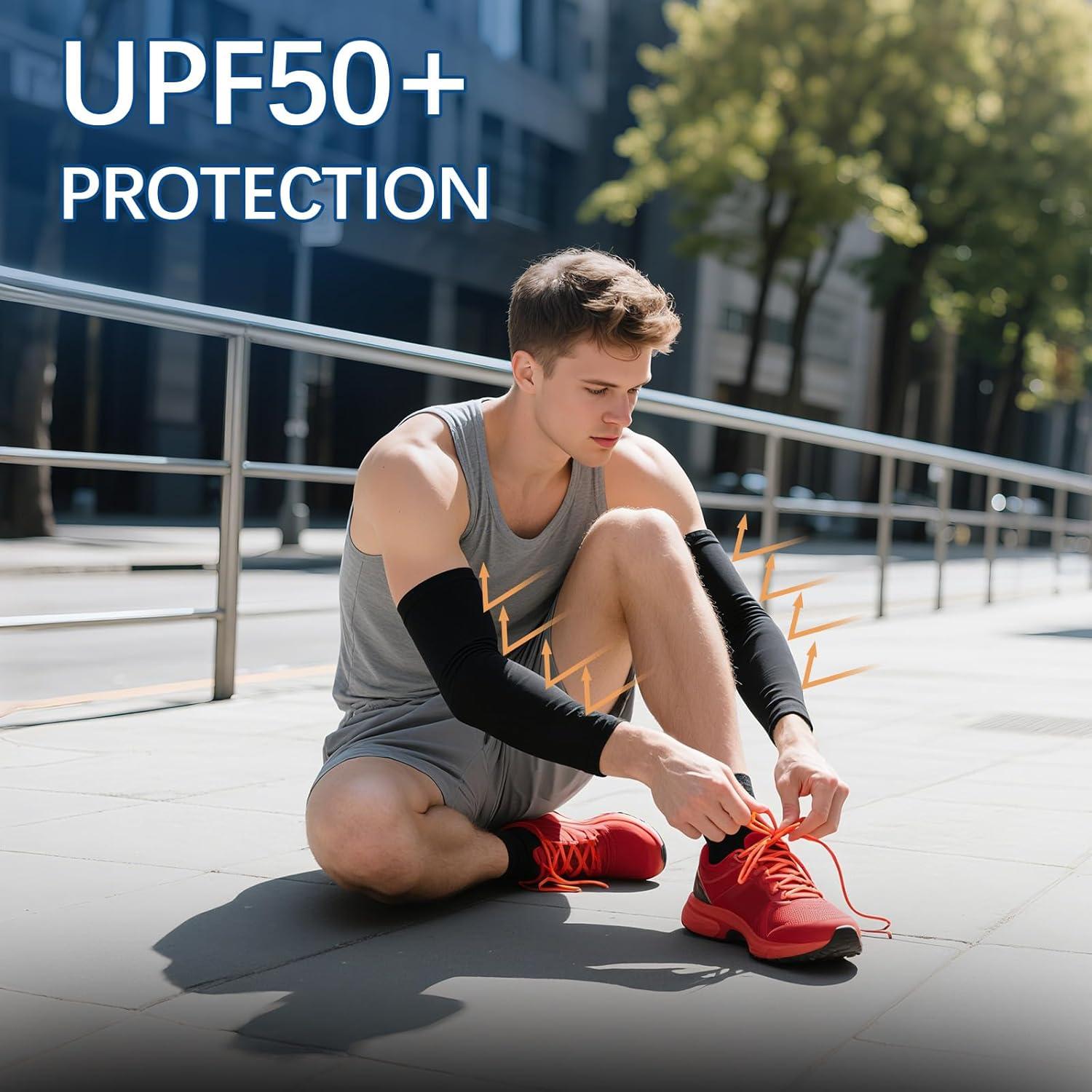 Mangas para brazos Anpuimult UV 50+ 12 Pcs para Ciclismo y Deportes