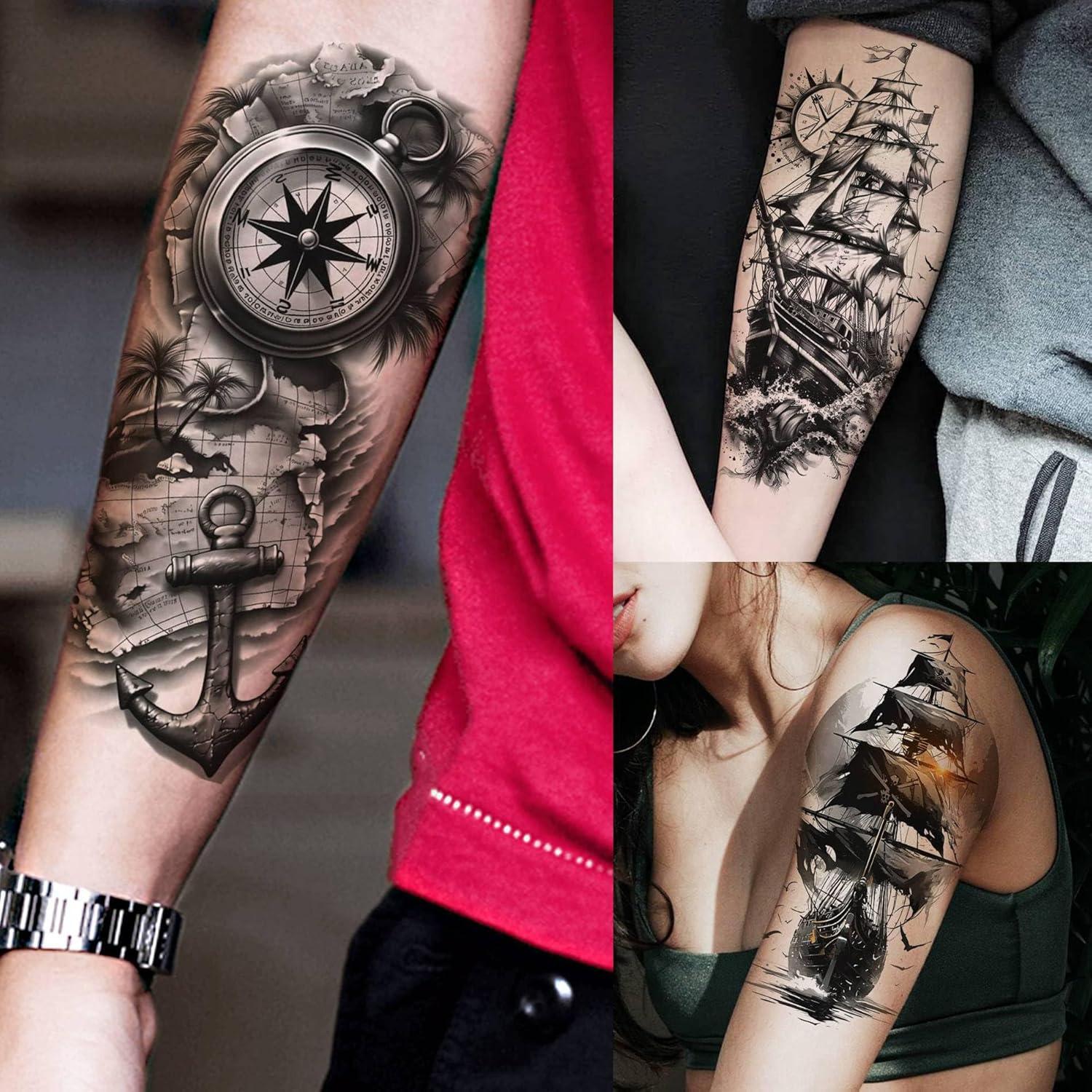 71 Hojas Tatuajes Temporales SELIDODO Barco de Vela y Más