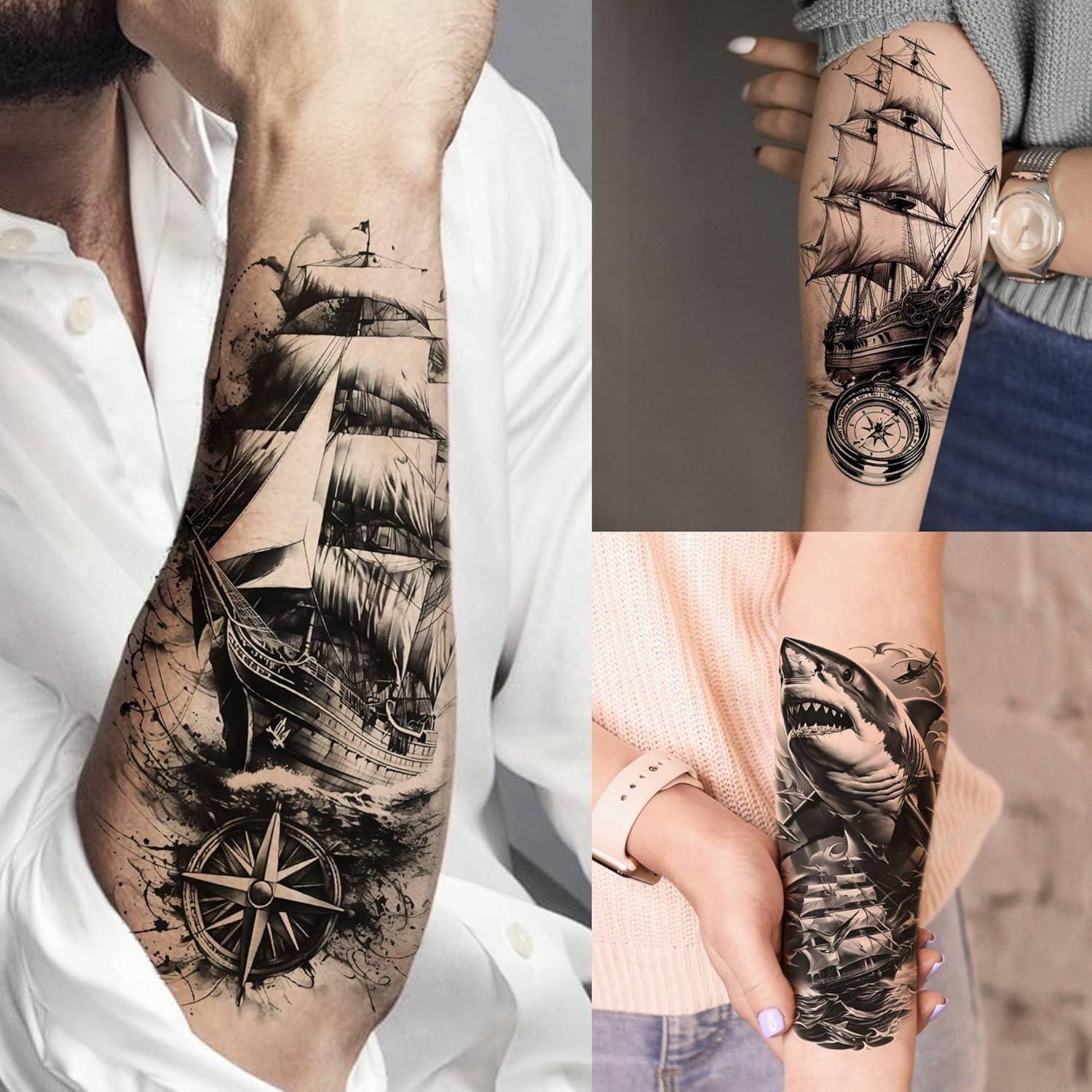 71 Hojas Tatuajes Temporales SELIDODO Barco de Vela y Más