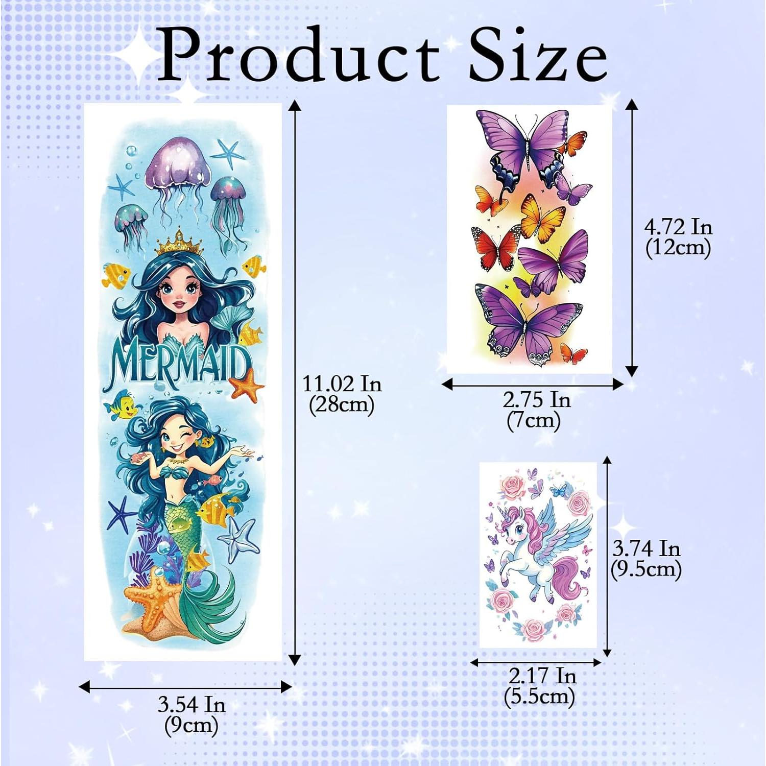 52 Tatuajes Temporales para Niños SOOVSY - Manga Completa y Pequeños