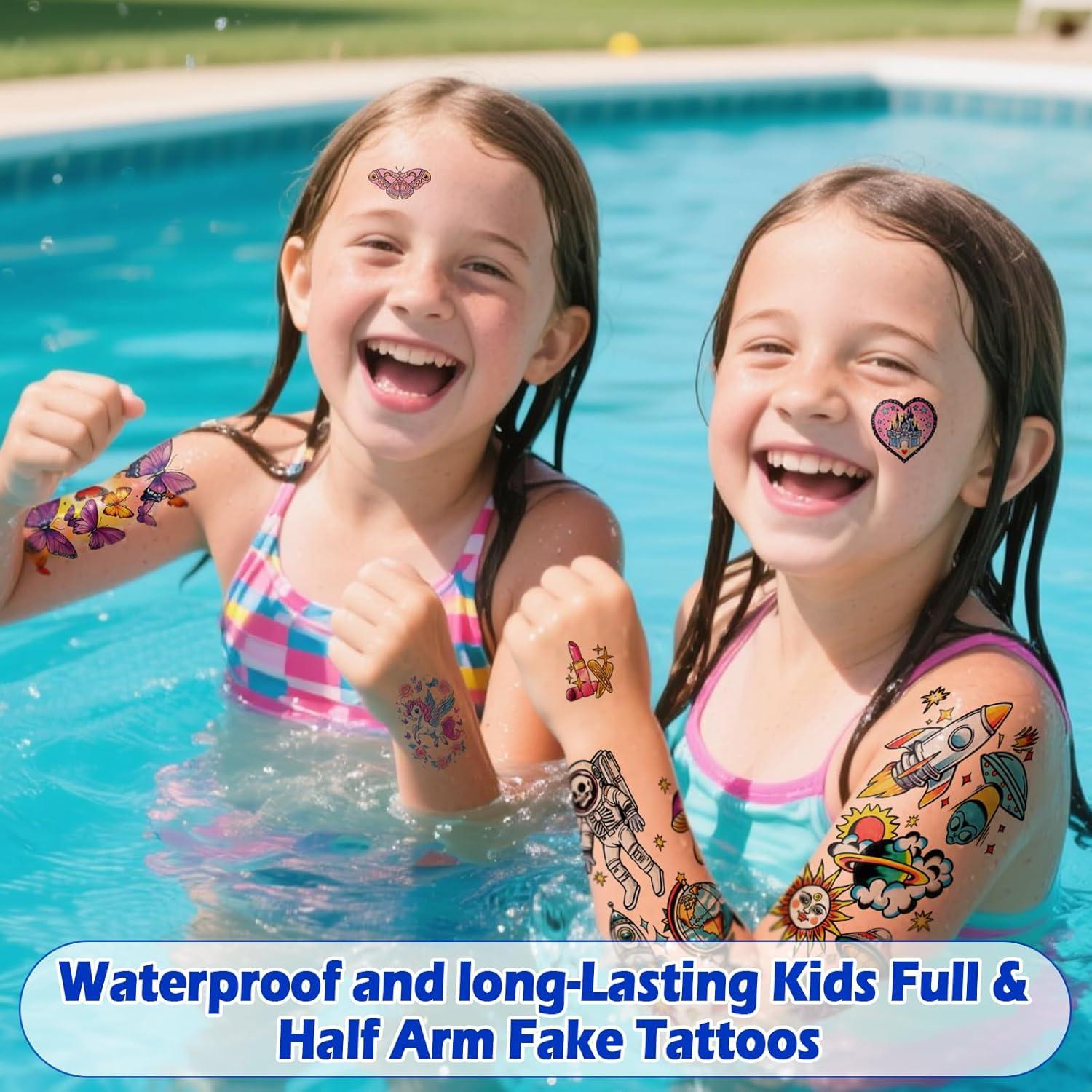52 Tatuajes Temporales para Niños SOOVSY - Manga Completa y Pequeños