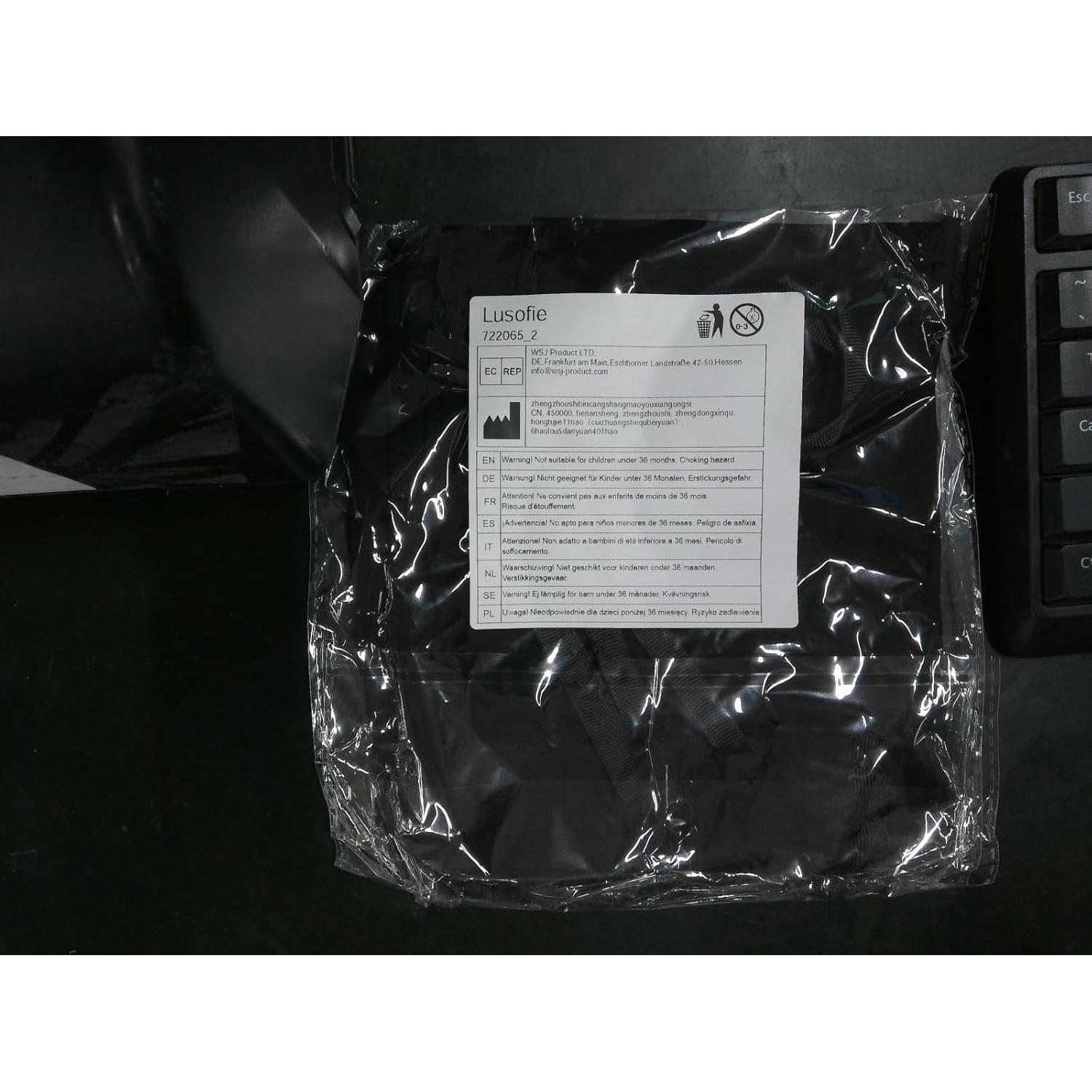 Mangas Desmontables Lusofie de Chifón Negras para Mujer 60cm