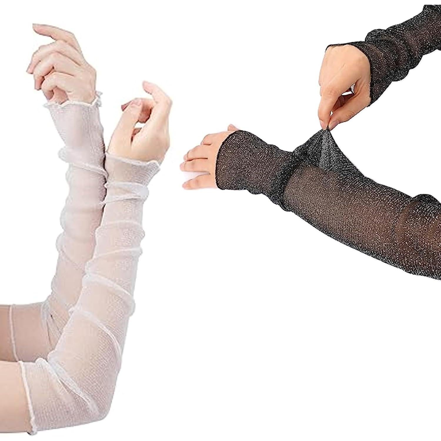 Mangas Largas de Encaje MUYDZ para Mujeres - Protección Solar