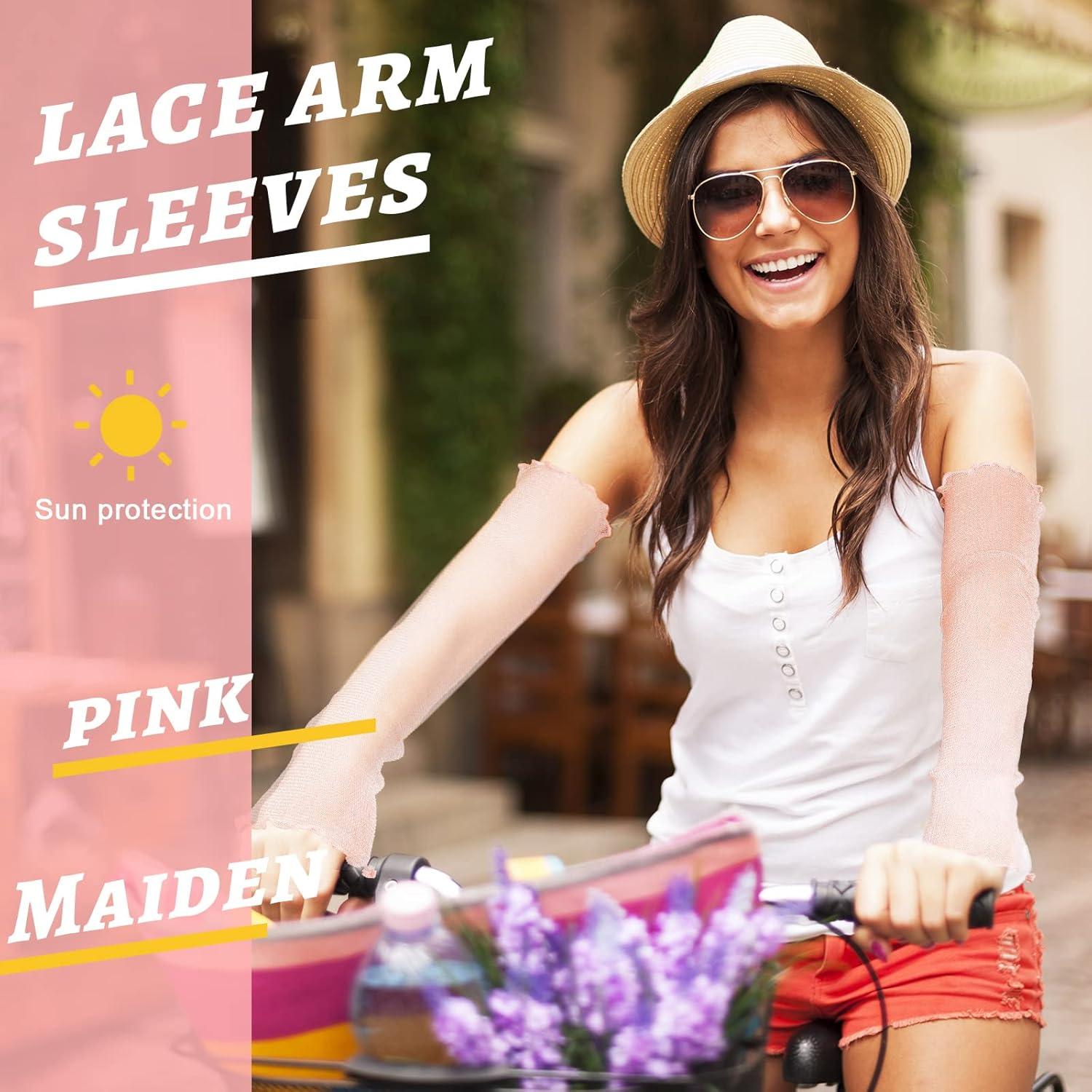 Mangas Largas de Encaje SATINIOR para Mujeres - 3 Pares UV