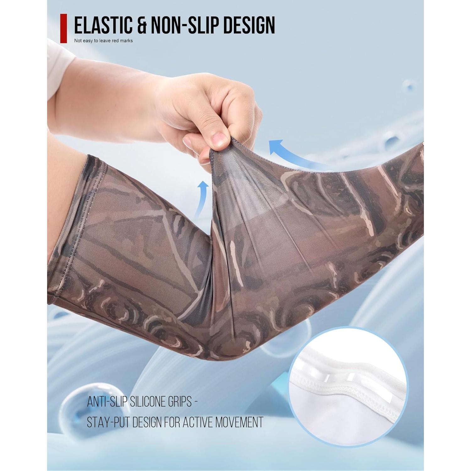 Mangas de compresión deportivas UPF50+ para brazos - Talla L