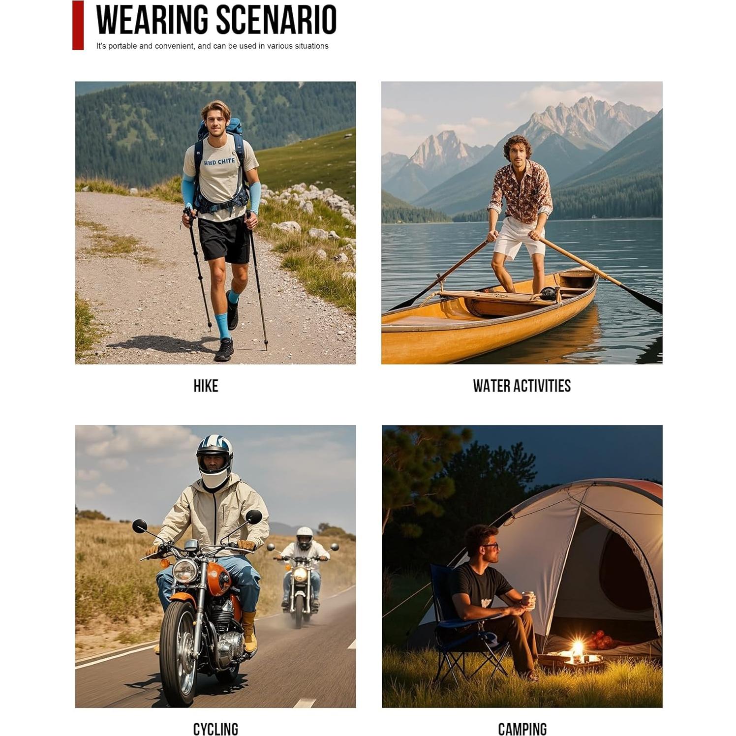 Mangas de compresión deportivas UPF50+ para brazos - Talla L