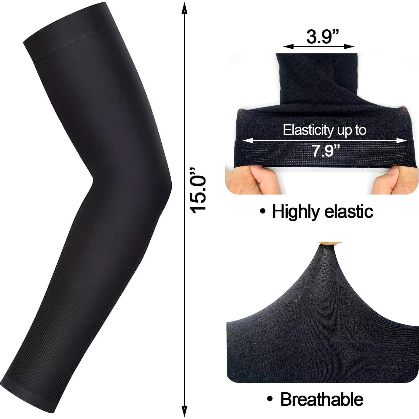 Mangas de Brazo Medsuo 2 Pares Protección Solar Unisex 38cm