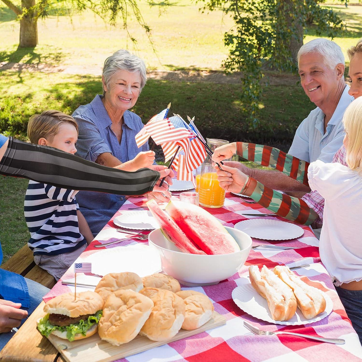 Geyoga 6 Pares Mangas de Brazo UV Bandera Americana Unisex