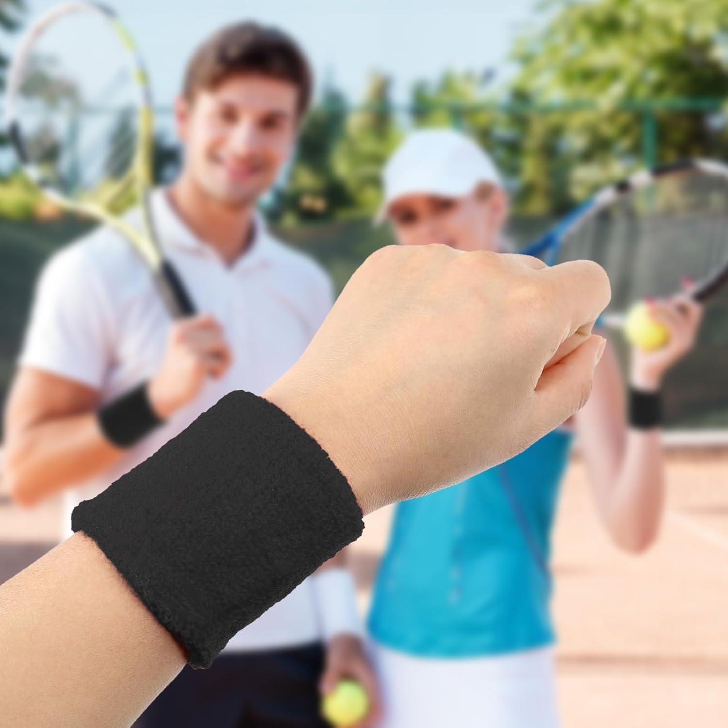 Paquete de 8 muñequeras deportivas ARTOSHIN - Algodón, 8x8 cm