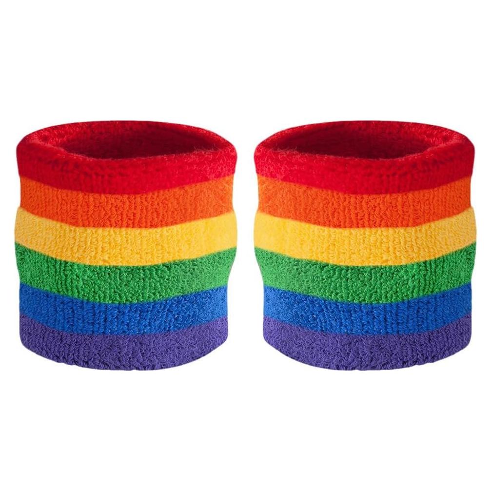 Muñequera Absorbente Suddora Arcoíris 7.01 cm - Par