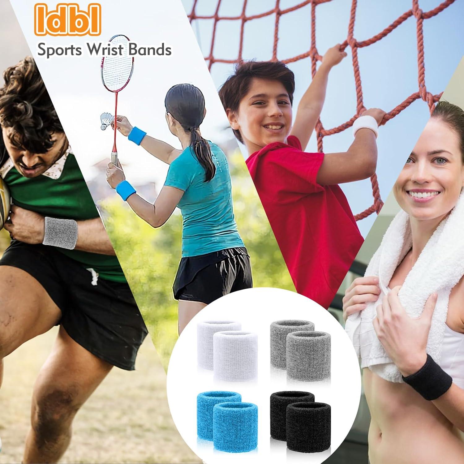 Banda de Muñeca Deportiva ldbl - Juego de 8 Unidades Absorbentes