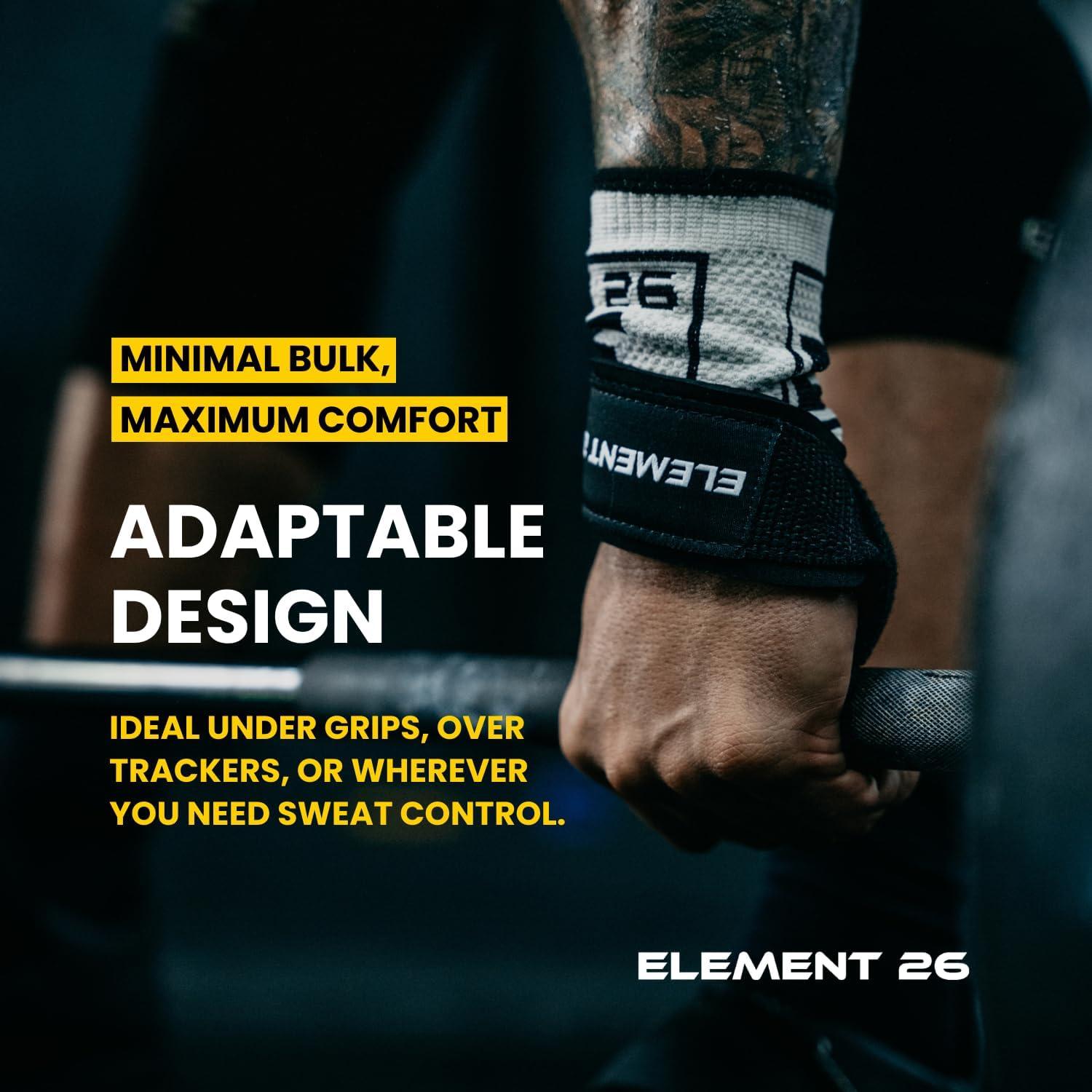 Banda de Sudor para Muñeca Element 26 - Absorbente, 4 Piezas