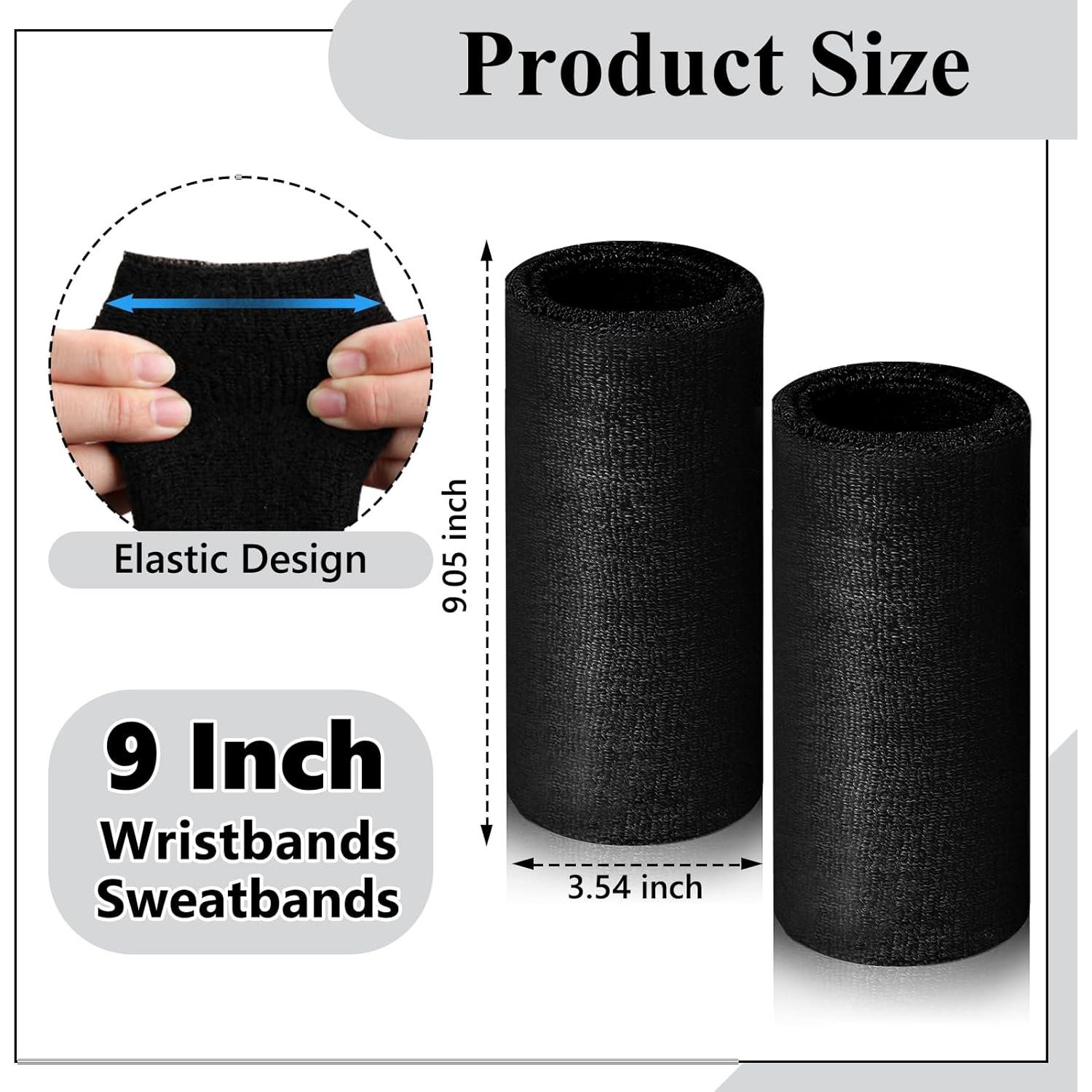 Muñequera de Sudor MSHUNKEJI 23x9 cm Negra Unisex