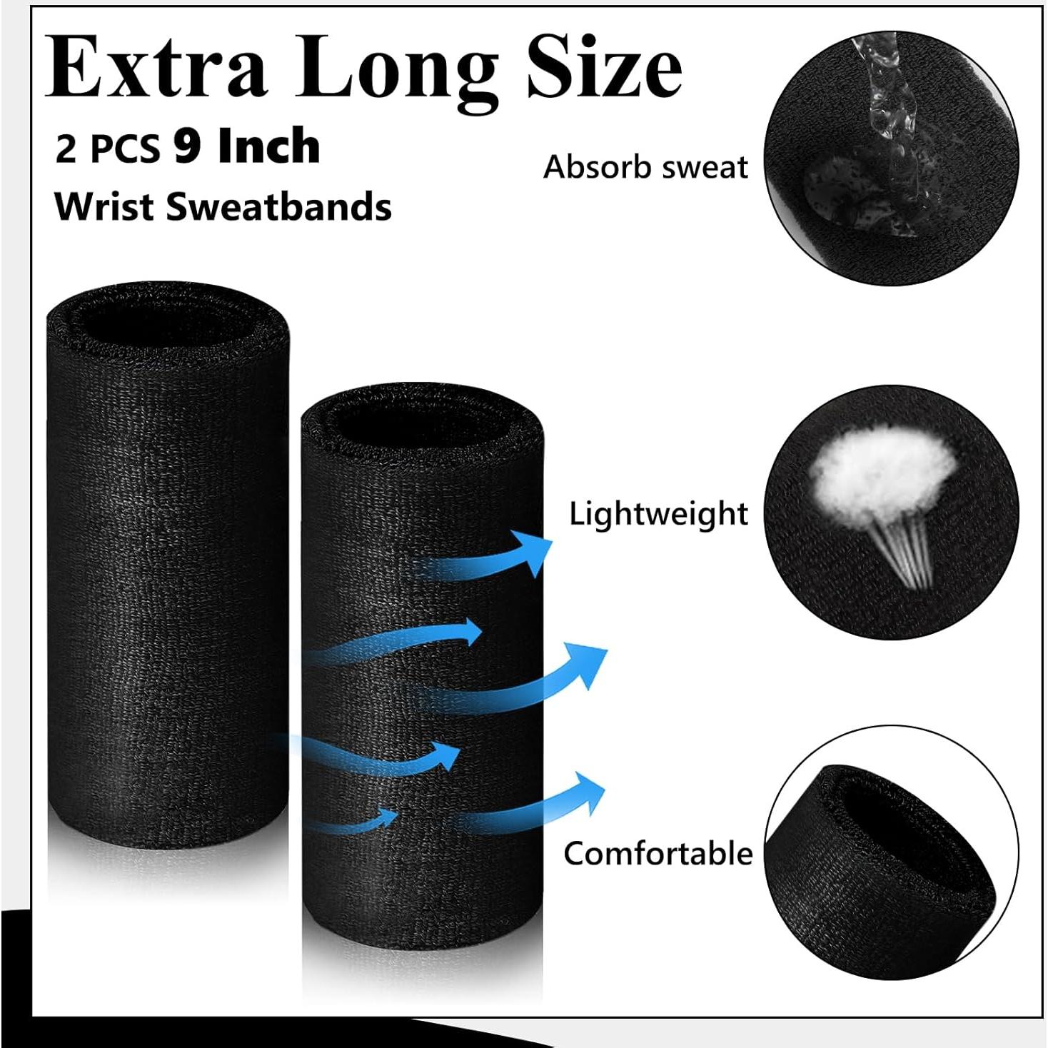 Muñequera de Sudor MSHUNKEJI 23x9 cm Negra Unisex