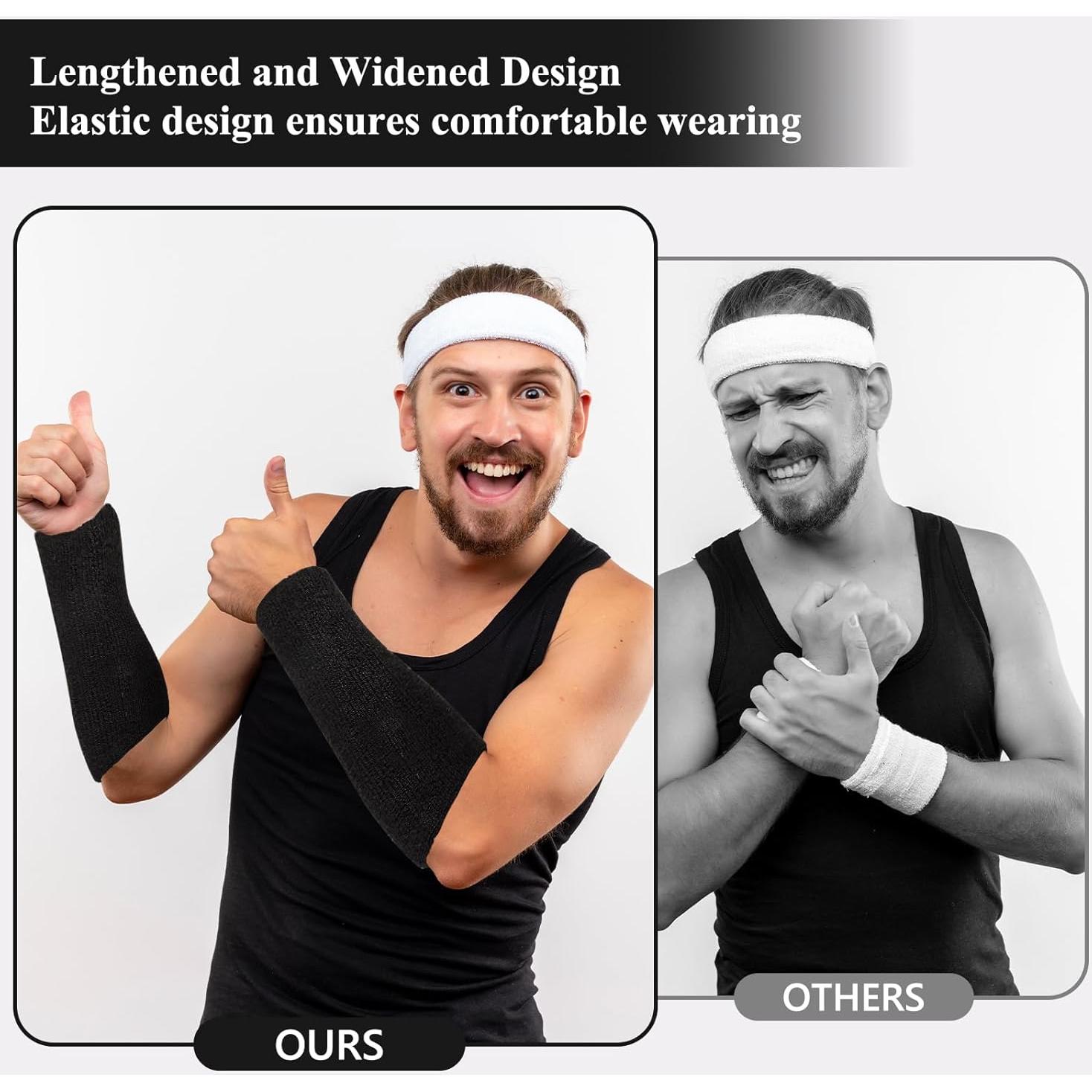 Muñequera de Sudor MSHUNKEJI 23x9 cm Negra Unisex