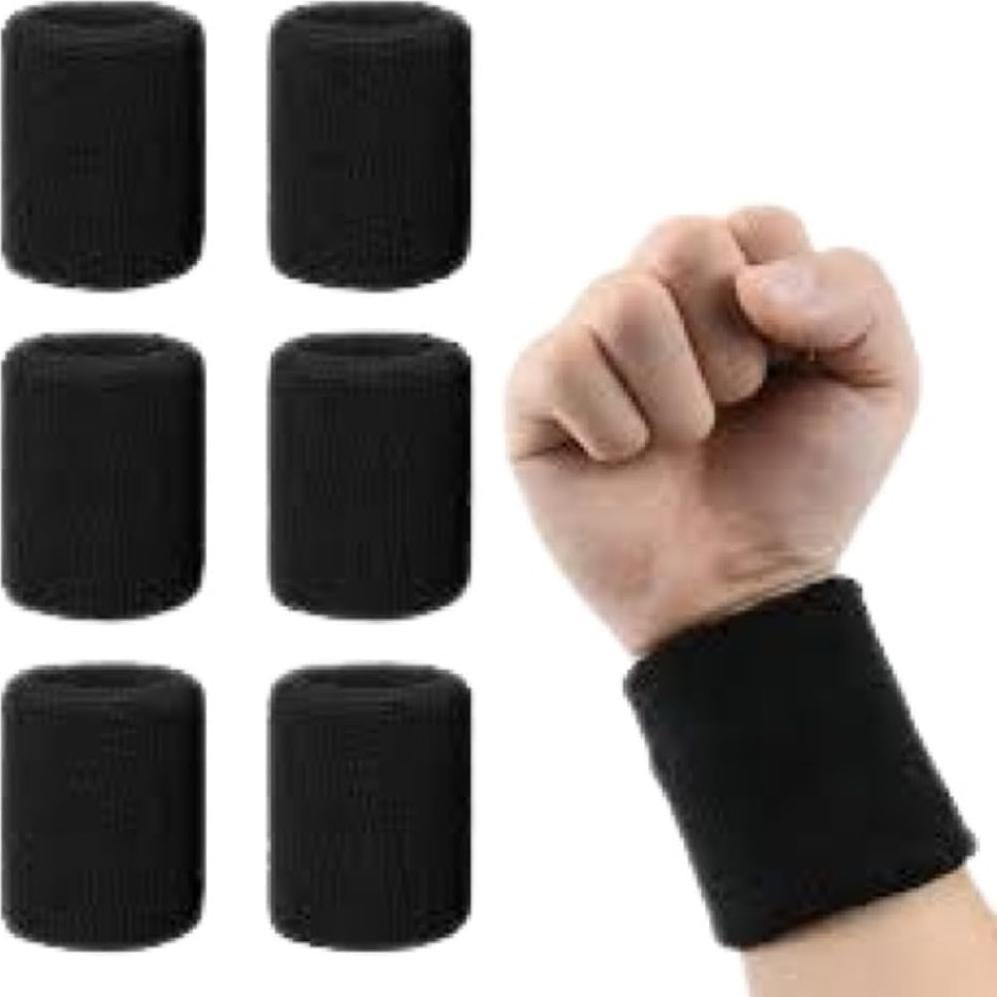 Banda Deportiva de Sudor Genérico 3 Pulgadas Algodón Negro