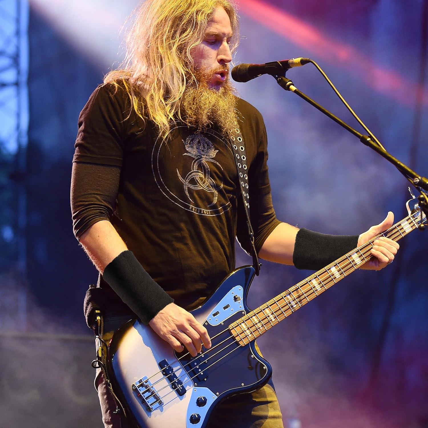 Muñequera Absorbente de Sudor Boao 8 Piezas 15x8.5cm Negra