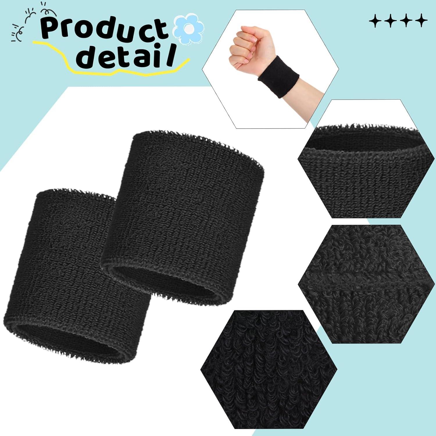 Paquete de 12 Muñequera Deportiva Bememo Absorbente 6x6cm