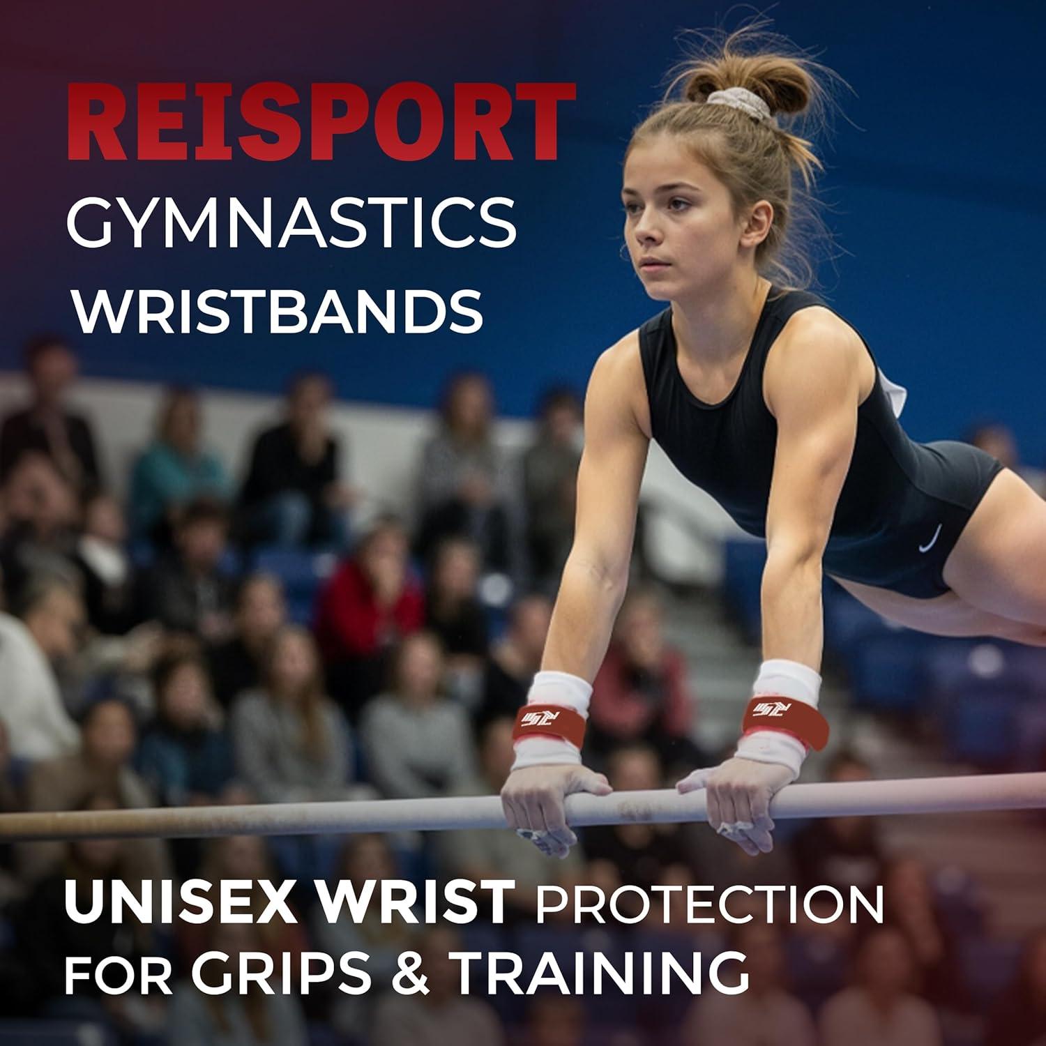 Muñequera de Gimnasia Reisport - Protección Unisex Blanca