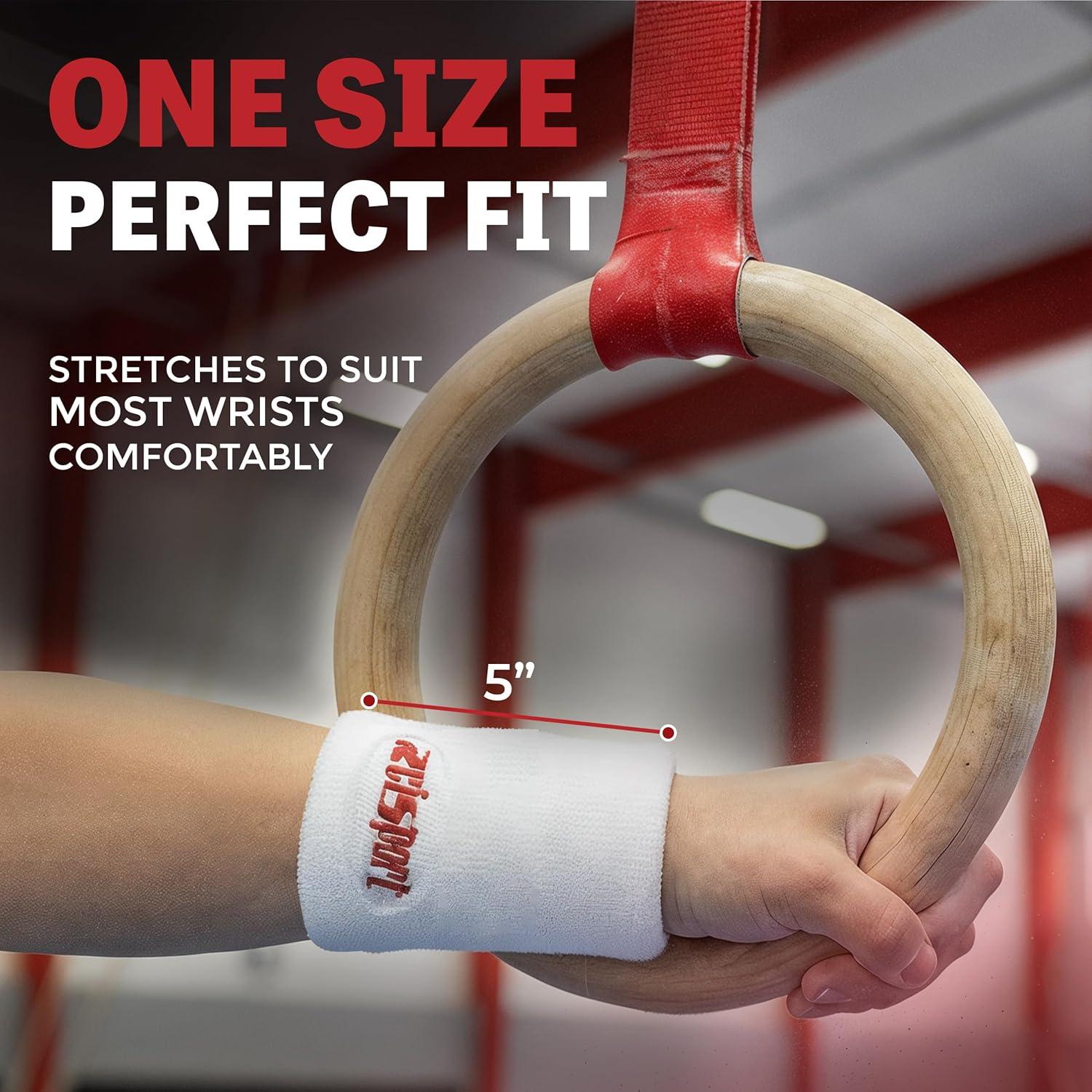 Muñequera de Gimnasia Reisport - Protección Unisex Blanca