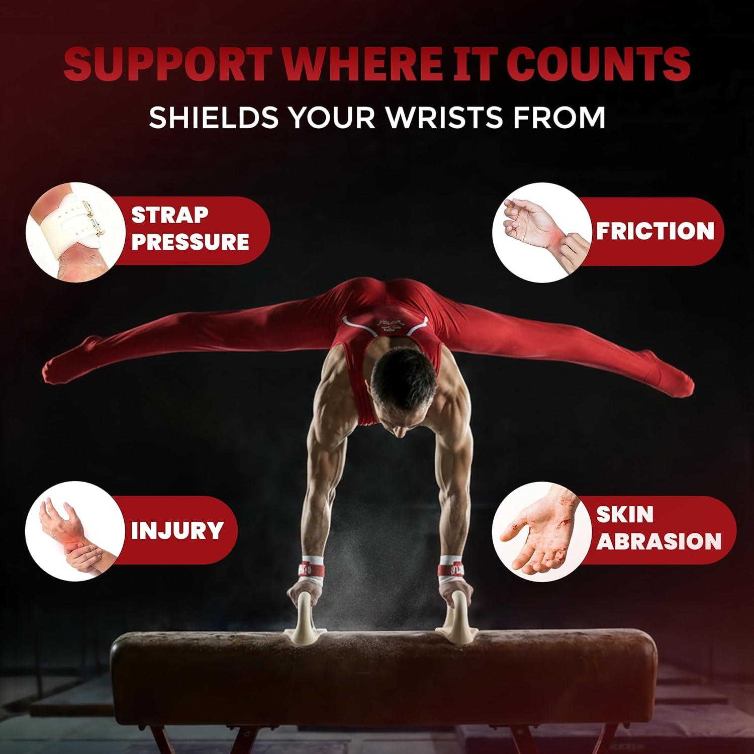 Muñequera de Gimnasia Reisport - Protección Unisex Blanca