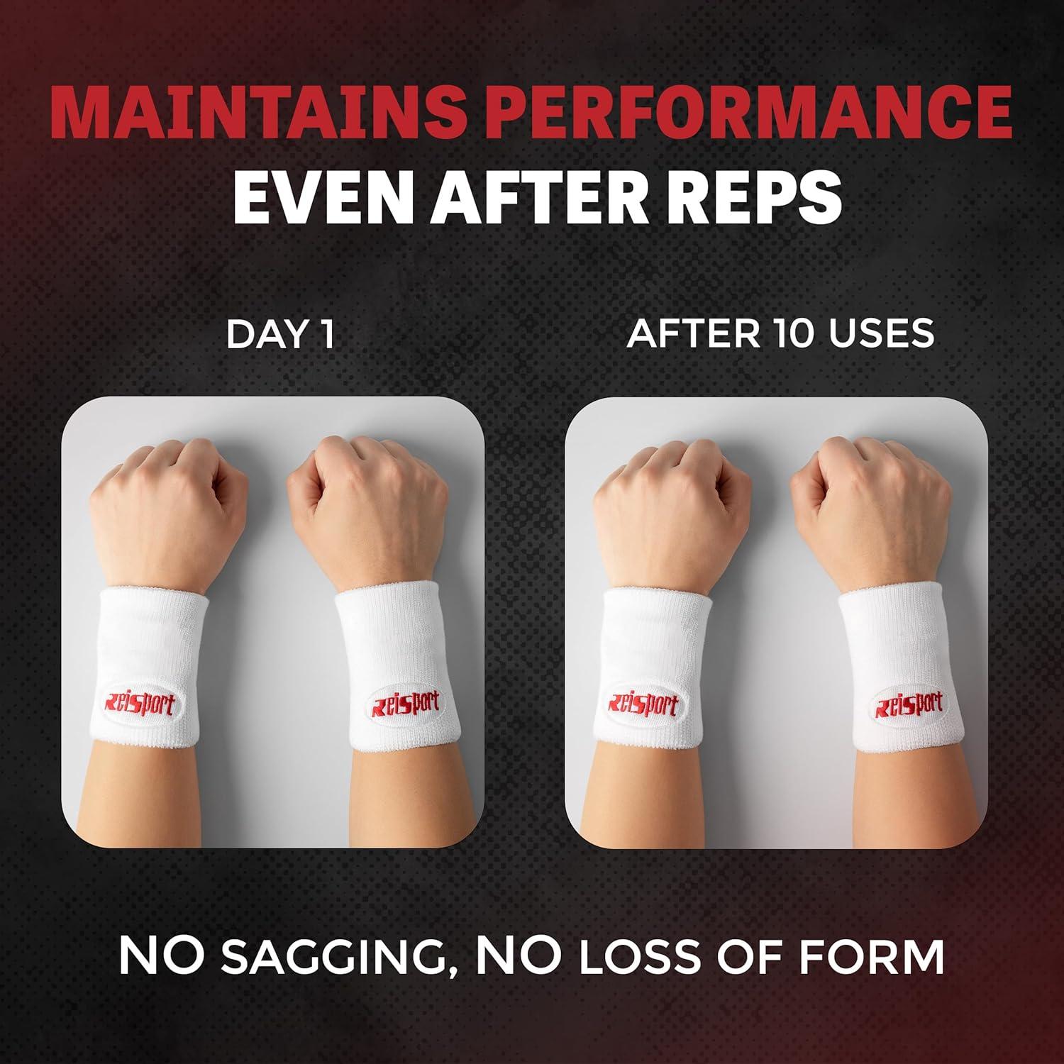 Muñequera de Gimnasia Reisport - Protección Unisex Blanca