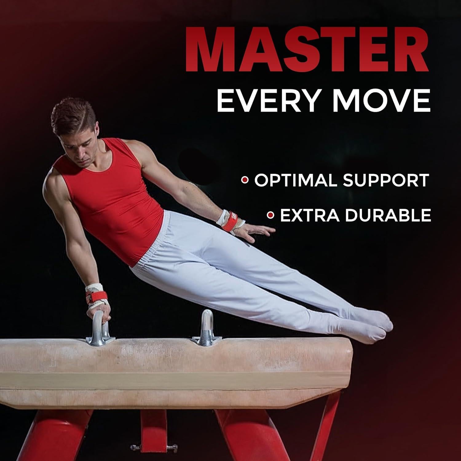 Muñequera de Gimnasia Reisport - Protección Unisex Blanca