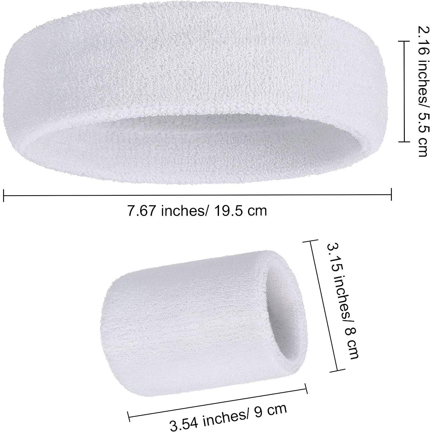 Conjunto de Bandas de Sudor WILLBOND 3 Piezas Algodón Neón