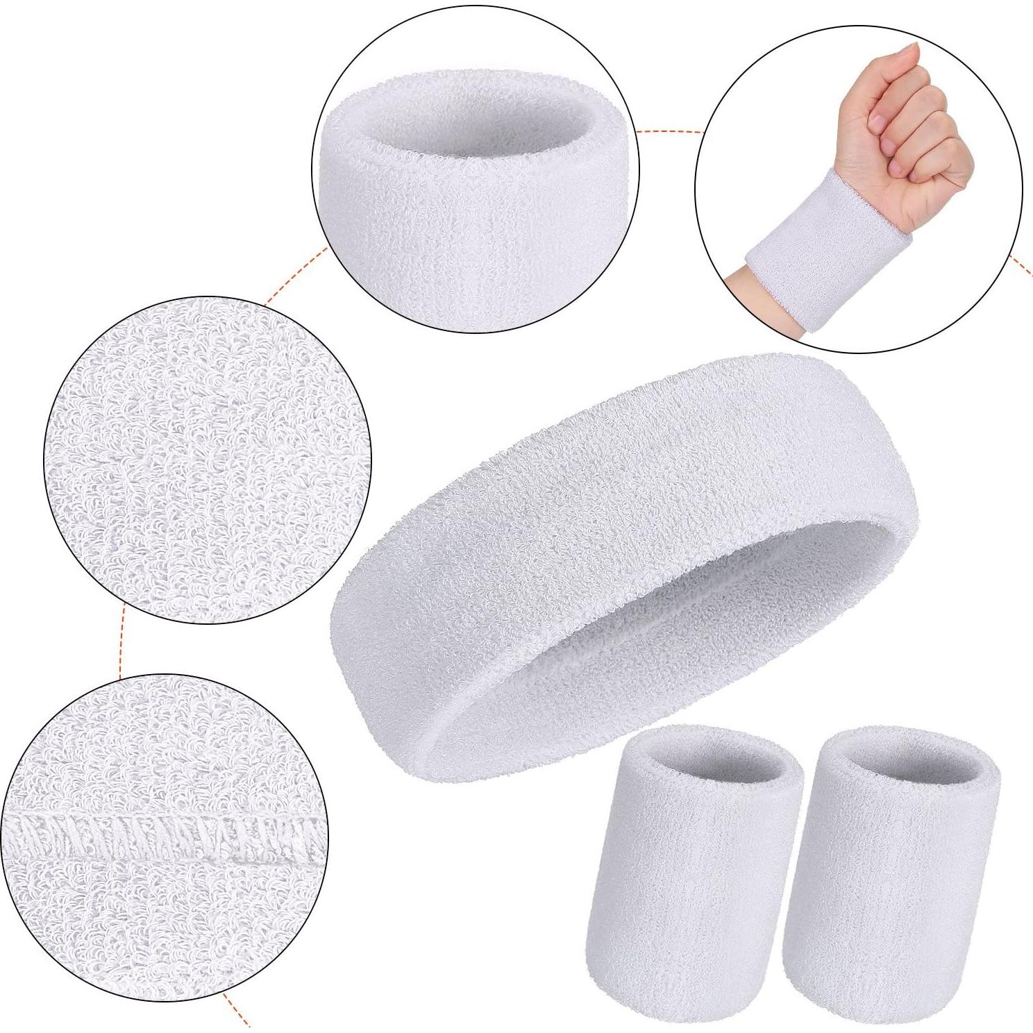 Conjunto de Bandas de Sudor WILLBOND 3 Piezas Algodón Neón