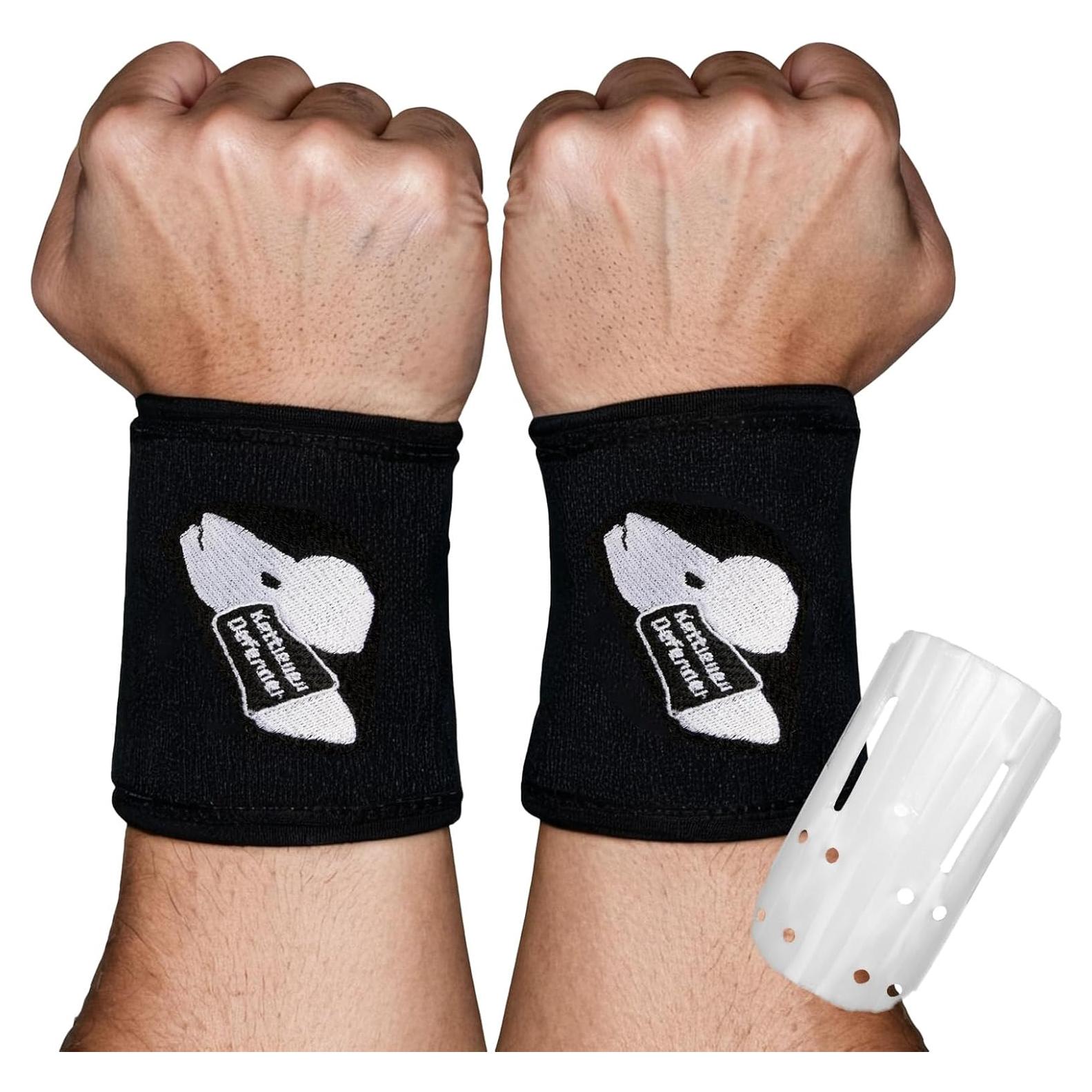 Protectores de Muñeca Kettlebell hoeslaw - Unisex, Negro