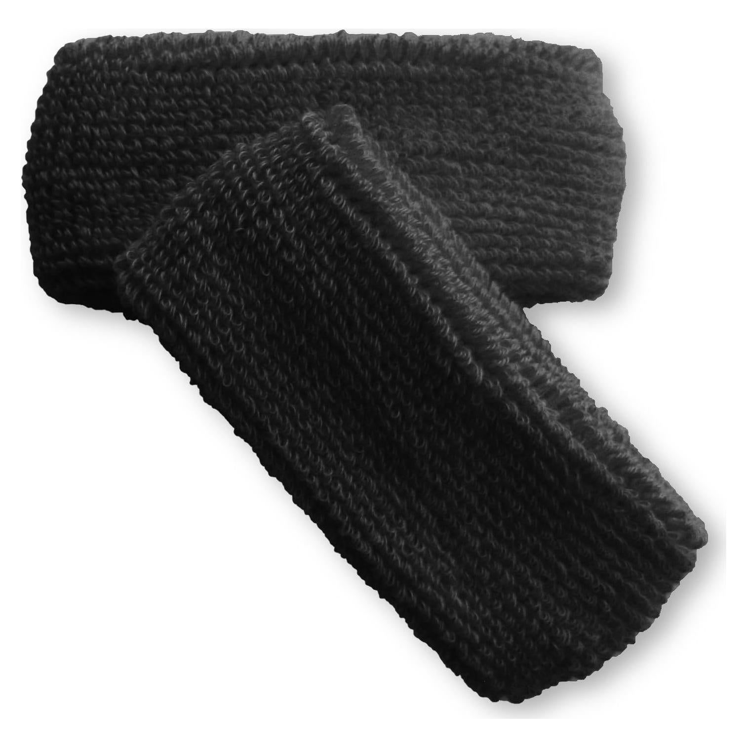 Banda de Muñeca de Algodón COUVER Negra - 1 Par