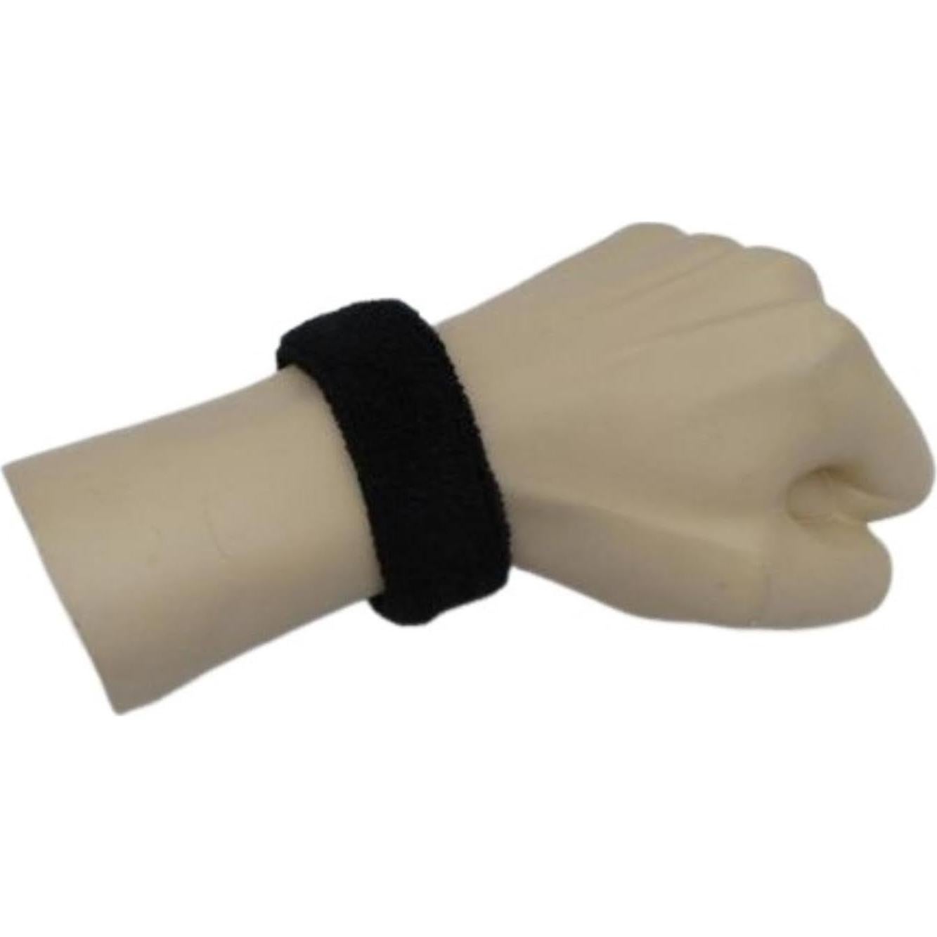 Banda de Muñeca de Algodón COUVER Negra - 1 Par