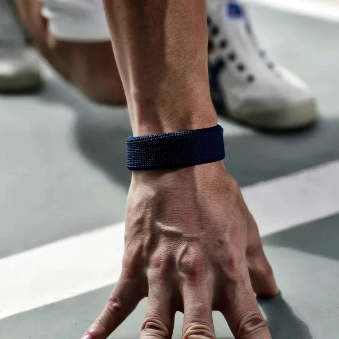 Banda de Muñeca de Algodón COUVER Negra - 1 Par