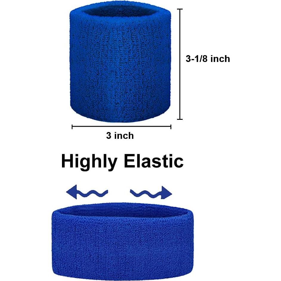 Muñequera de Sudor TOPTIE 12 Piezas Unisex Naranja