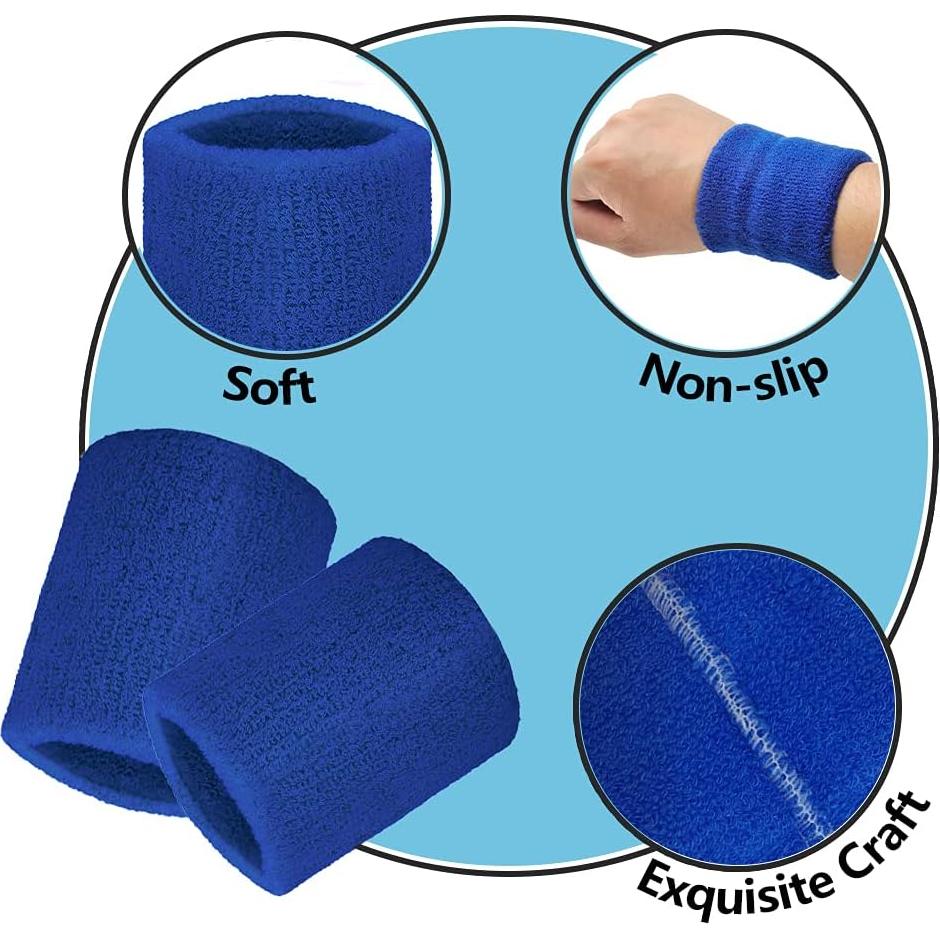 Muñequera de Sudor TOPTIE 12 Piezas Unisex Naranja