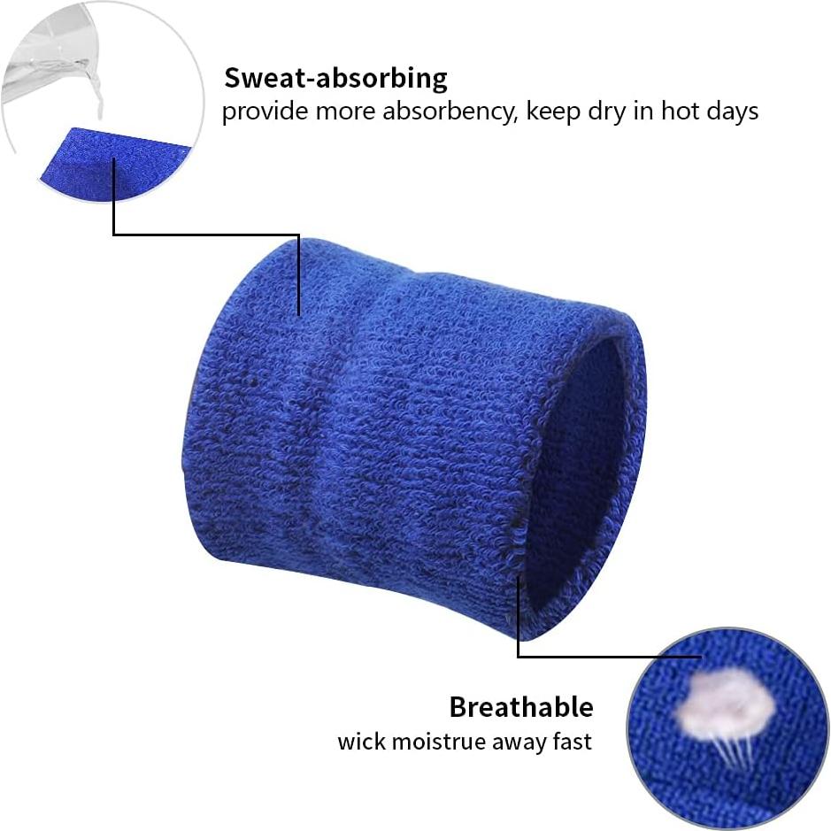 Muñequera de Sudor TOPTIE 12 Piezas Unisex Naranja