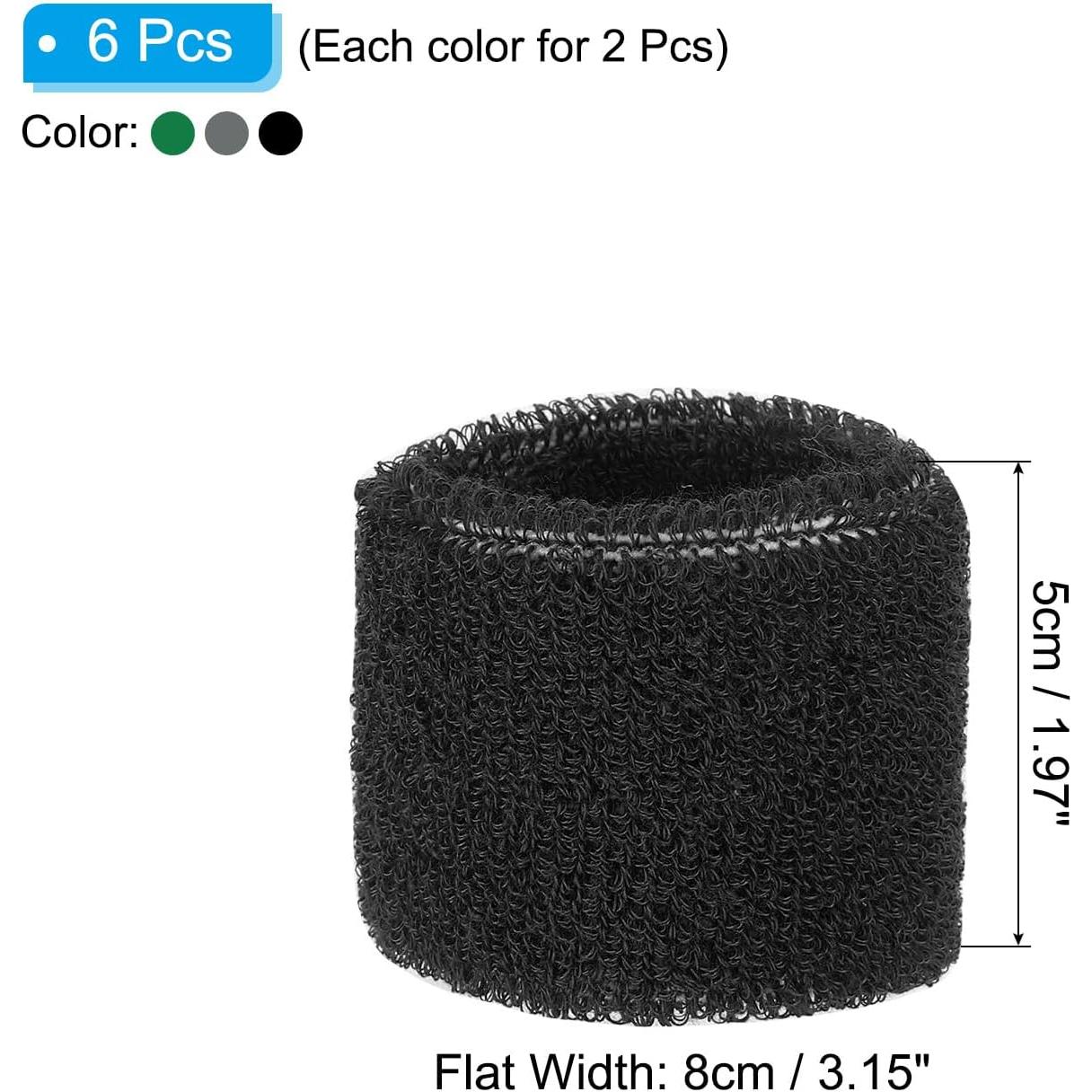 Muñequera Deportiva PATIKIL Algodón Toalla Absorbente 8x5cm